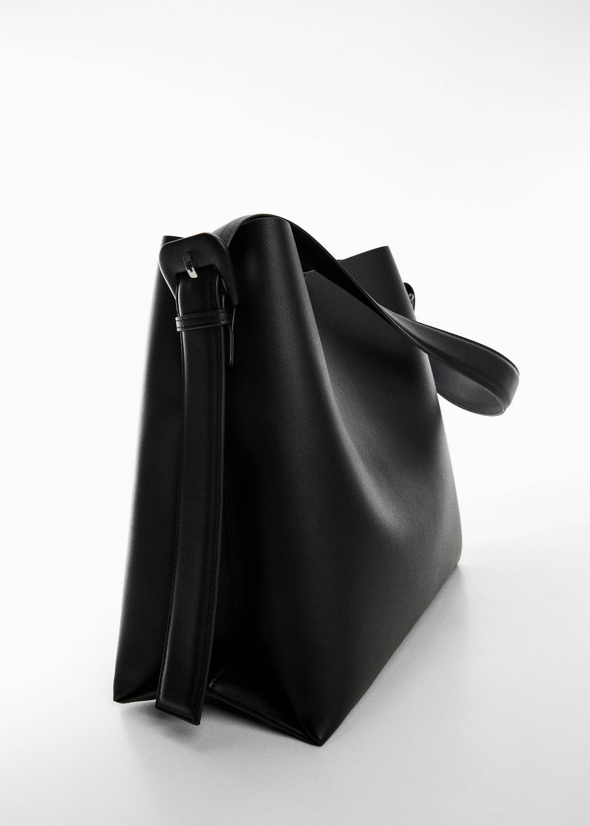 Shopper bag with buckle - Medium plane