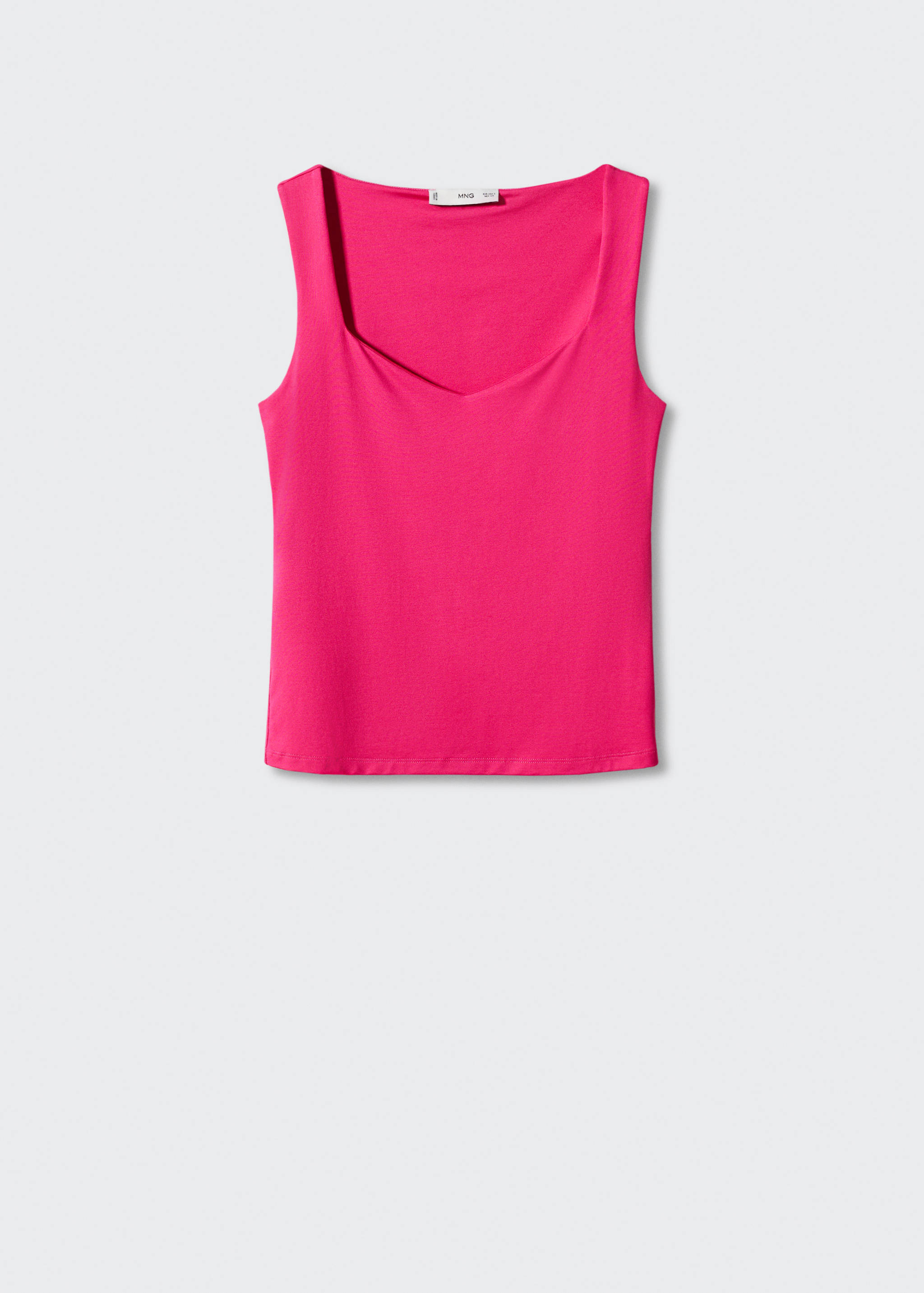 Elastyczny top z dekoltem - Artykuł bez modela/modelki