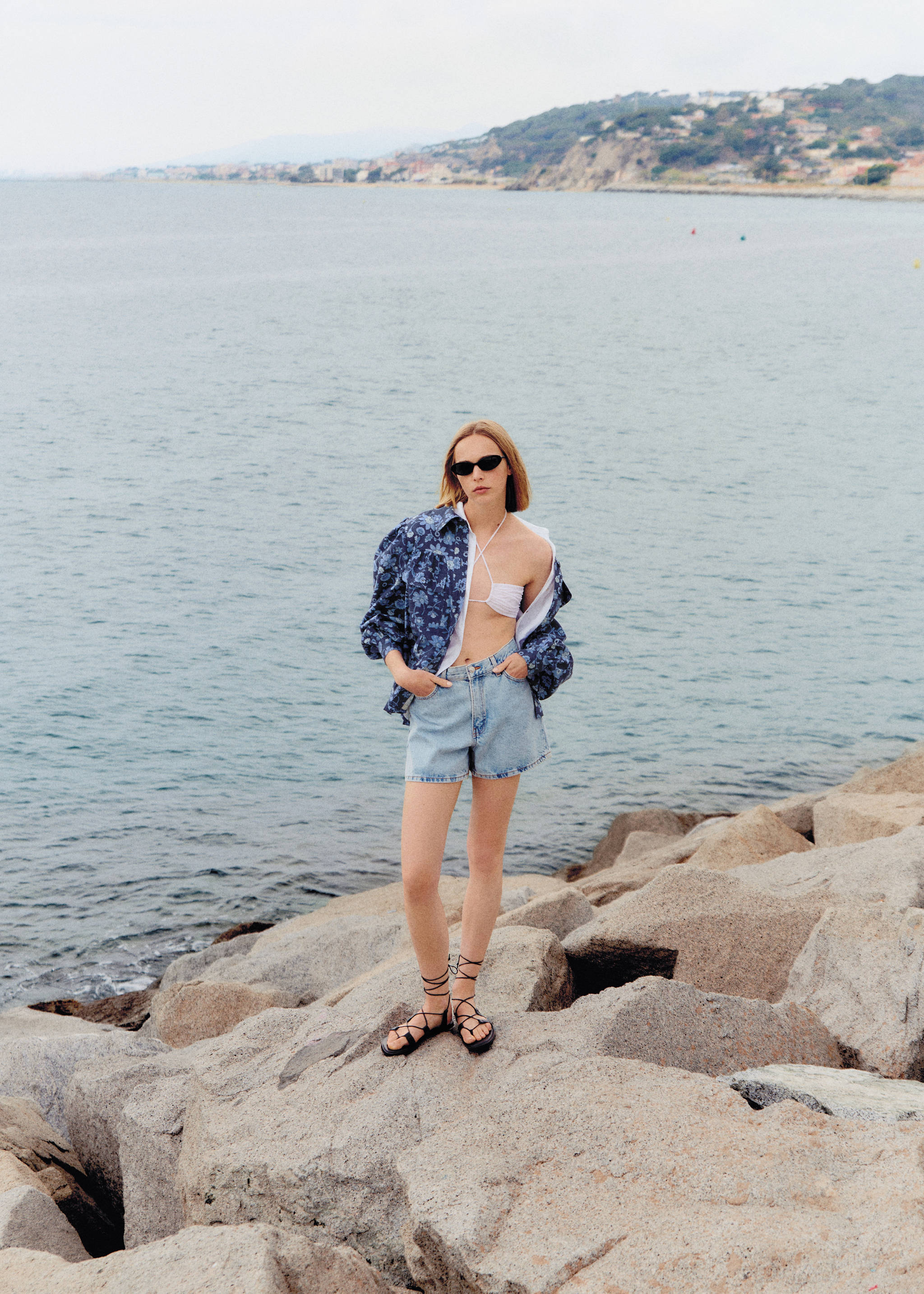 Floral overshirt with belt - Details of the article 6