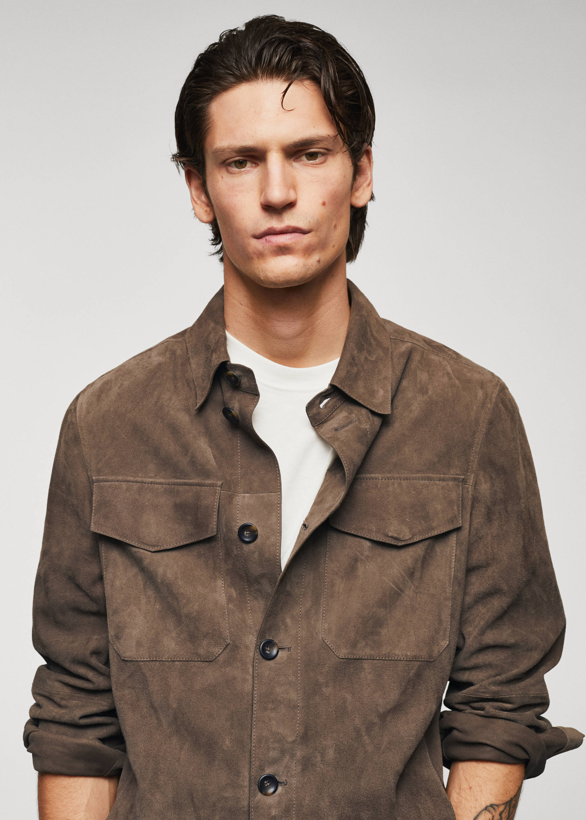 Geacă din piele întoarsă 100 % - Detaliu al articolului 1