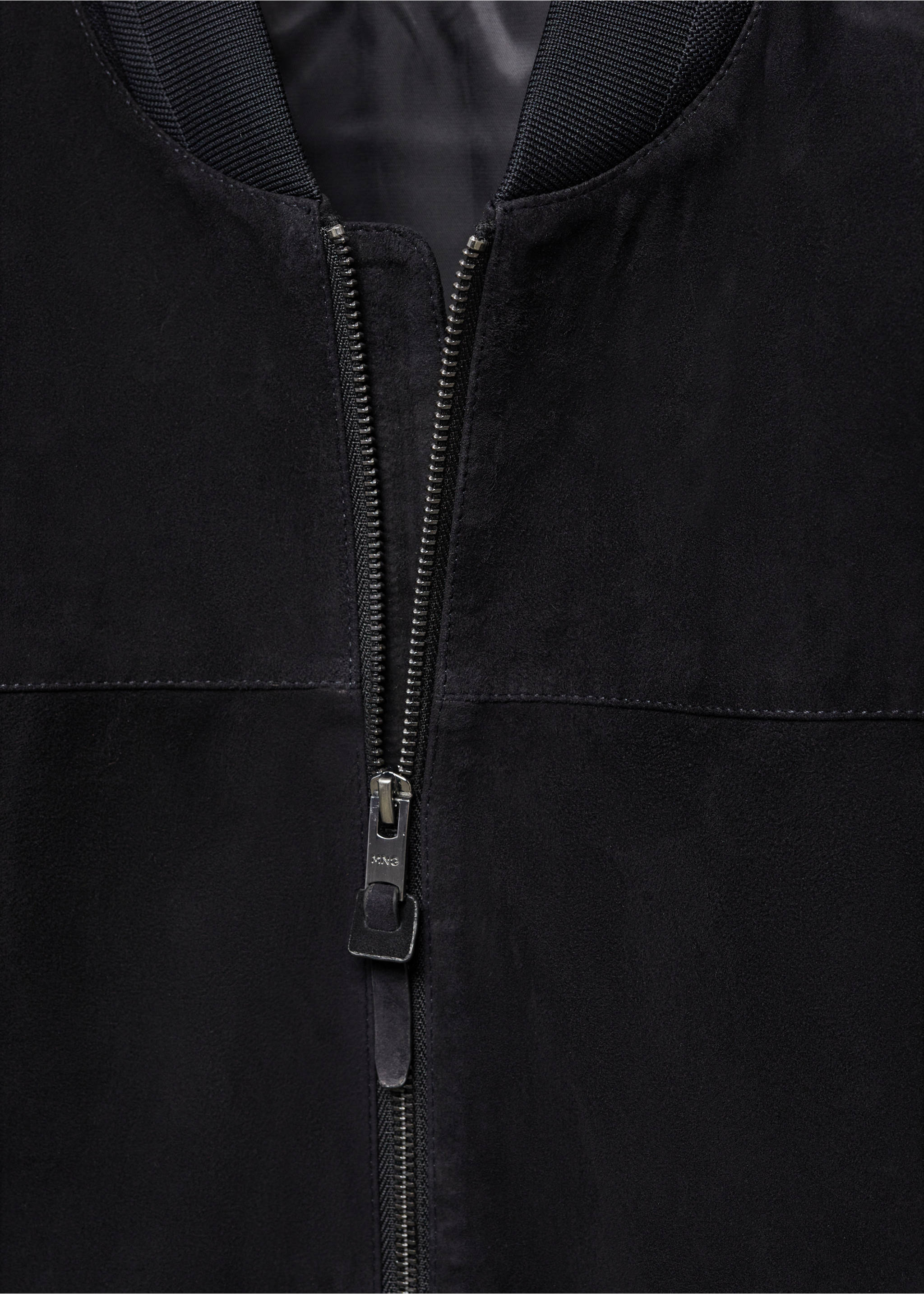 Leder-Bomberjacke - Detail des Artikels 8, Indigoblau. Ref: 57032505-00.