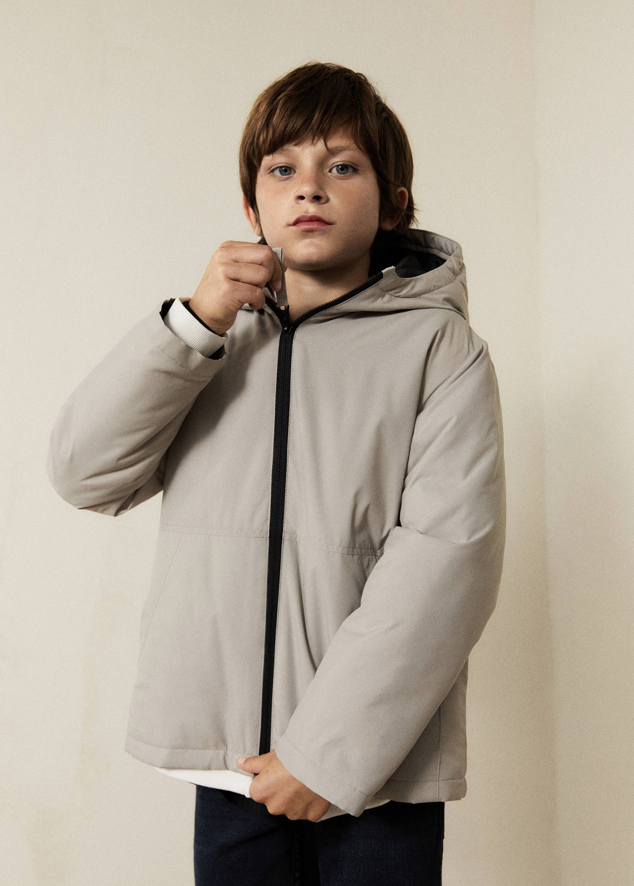 Prošívaný anorak s kapucí - Detail zboží 5