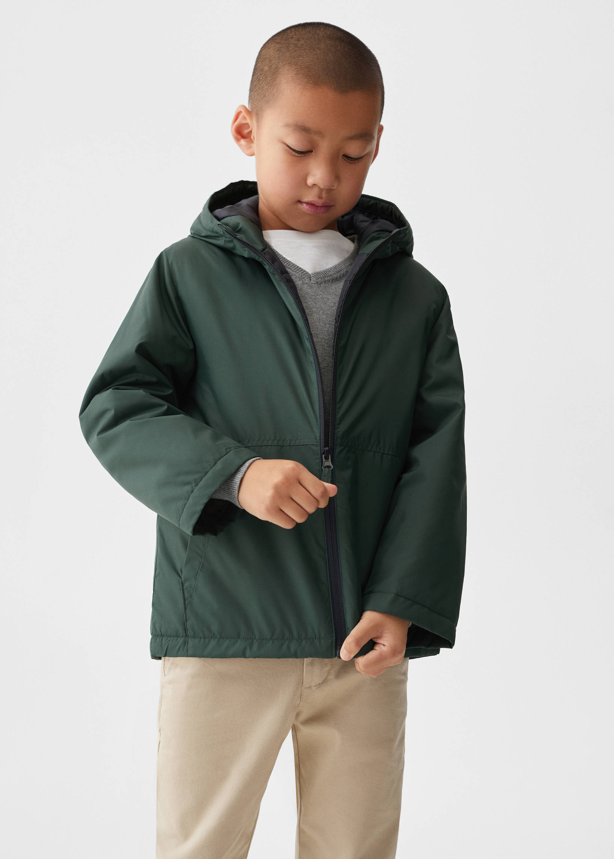 Prošívaný anorak s kapucí - Detail zboží 4