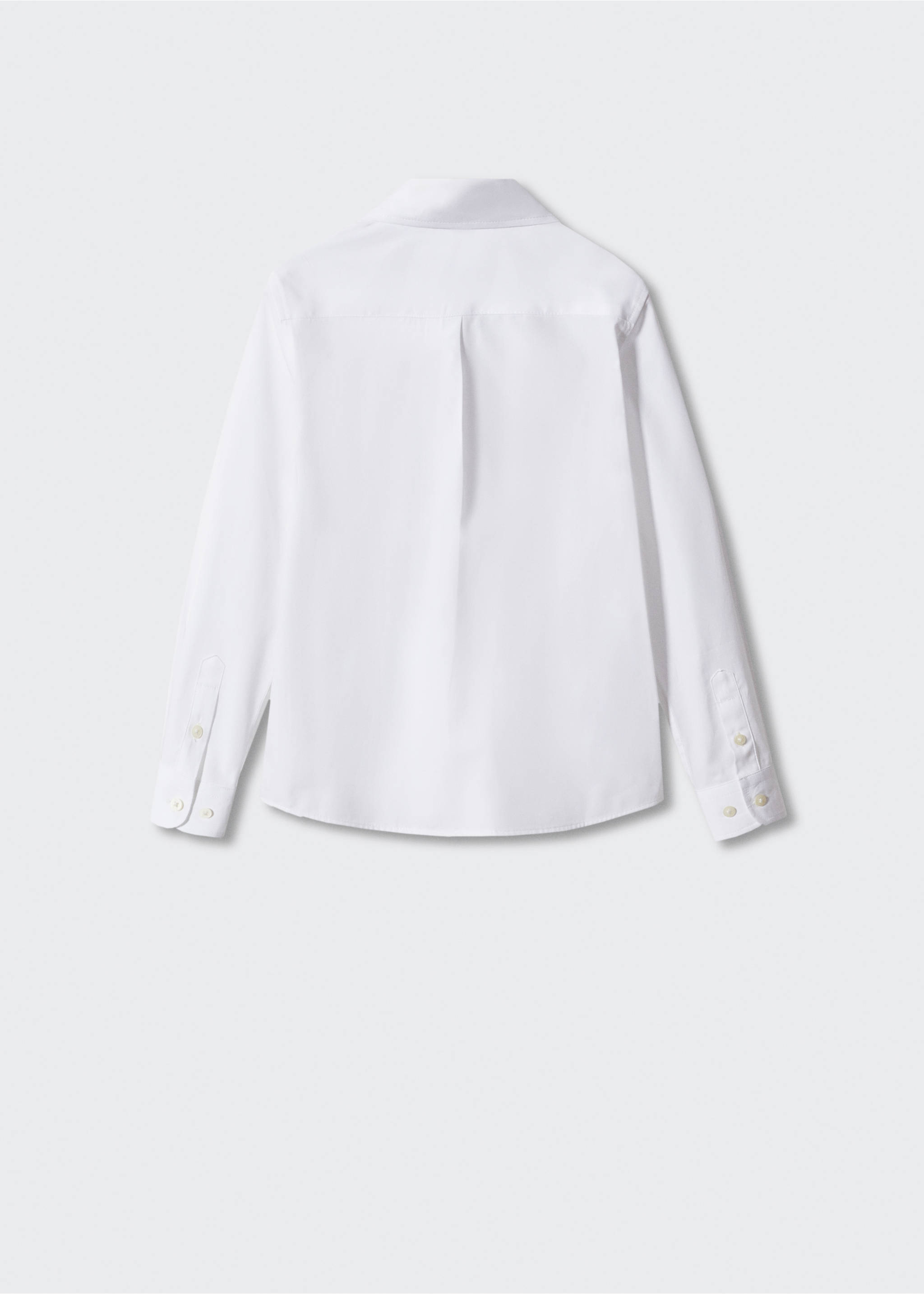 Chemise habillée popeline regular - Verso de l’article, Blanc. Ref: 57032519-00.