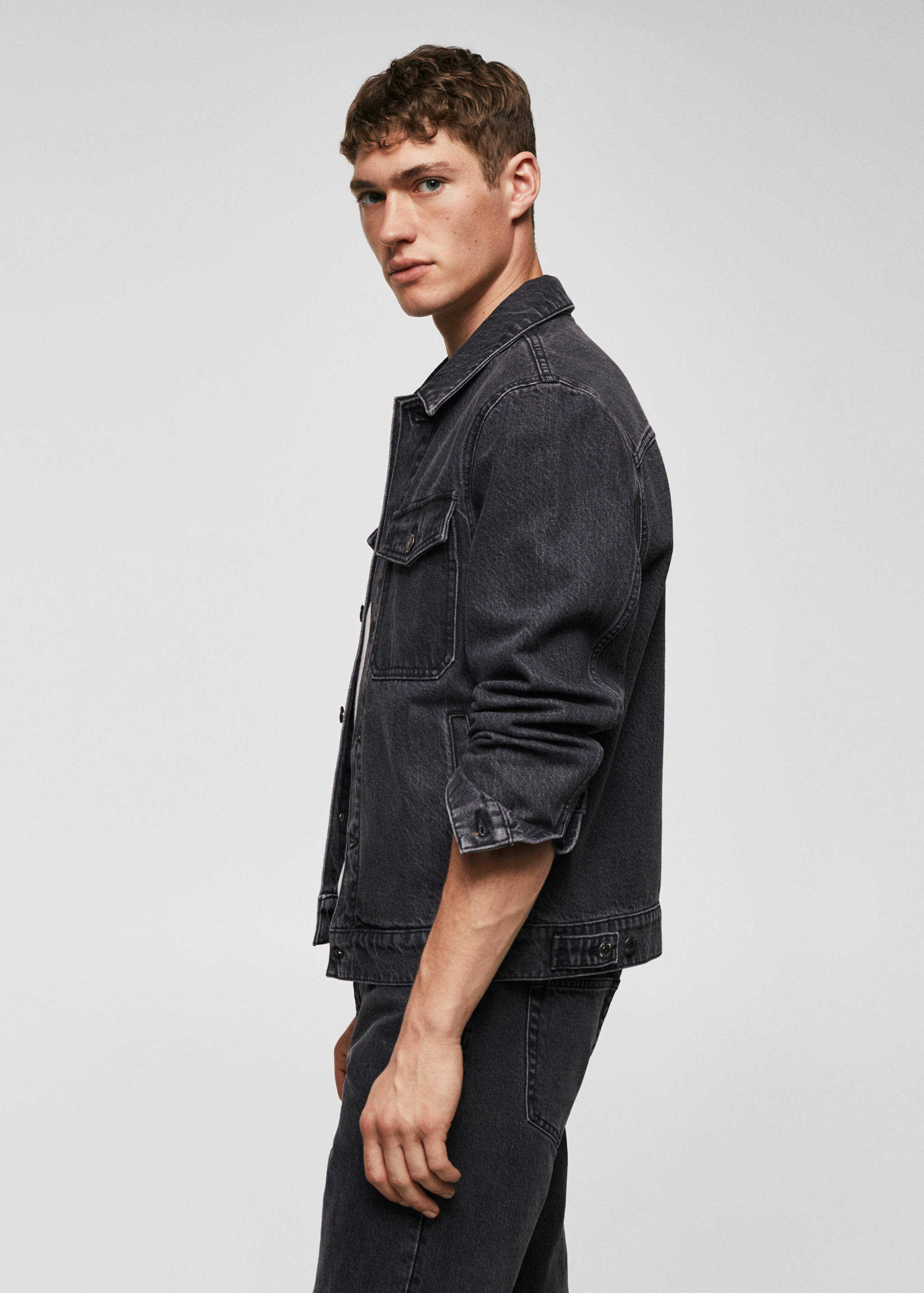 Džínová svrchní košile s kapsami - Detail zboží 2