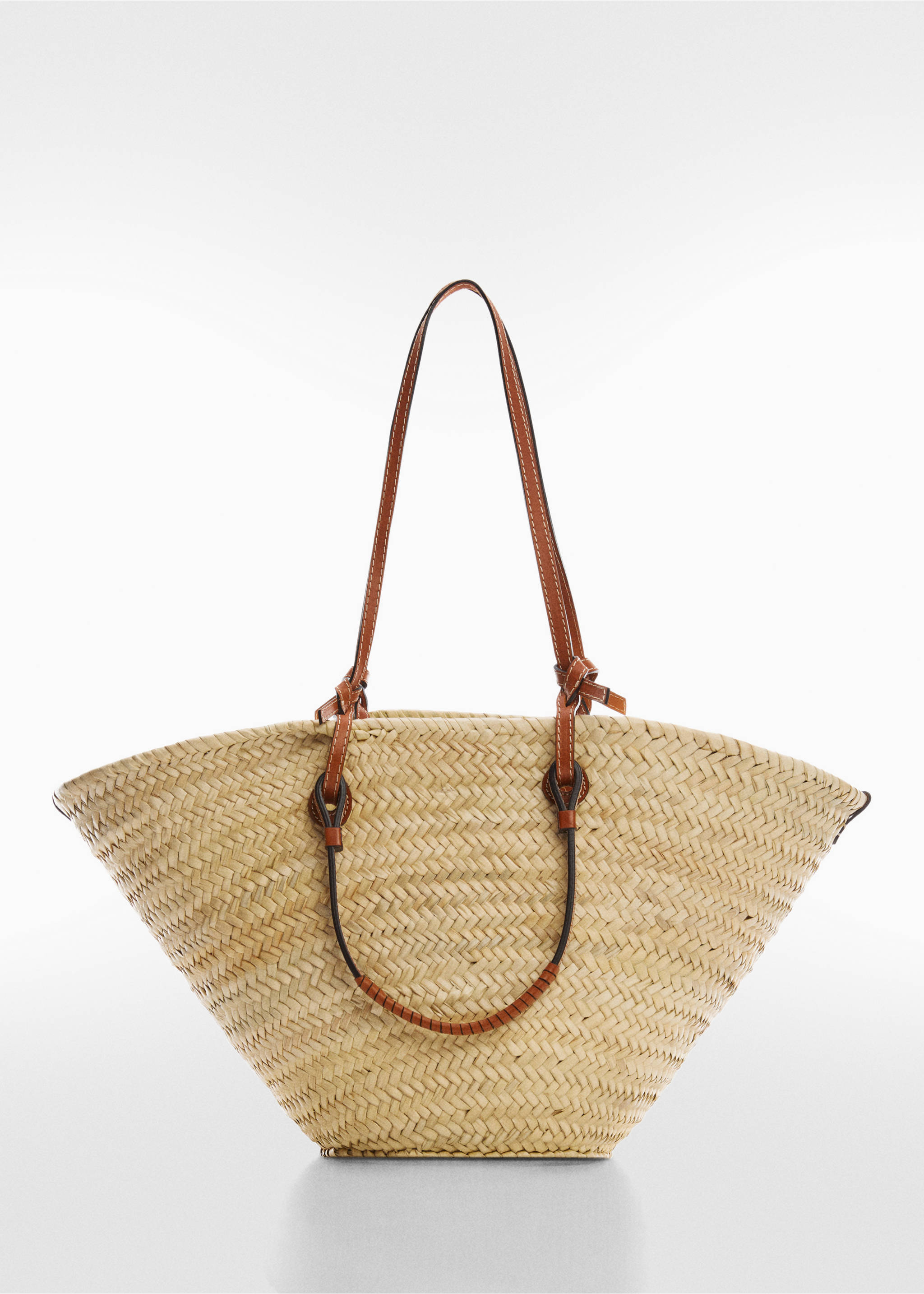 Raffia tote bag - Article without model, Leather. Ref: 57032523-00.