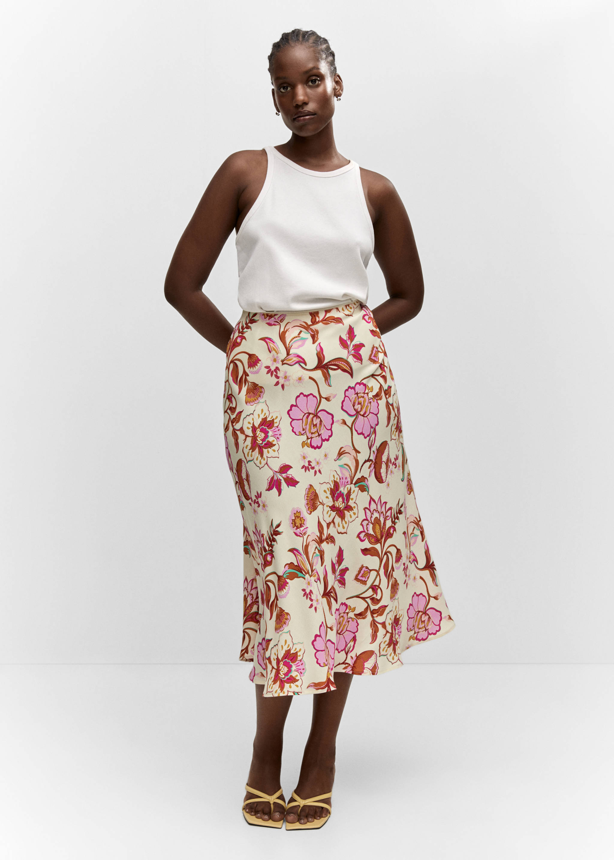 Floral long skirt - Details of the article 3