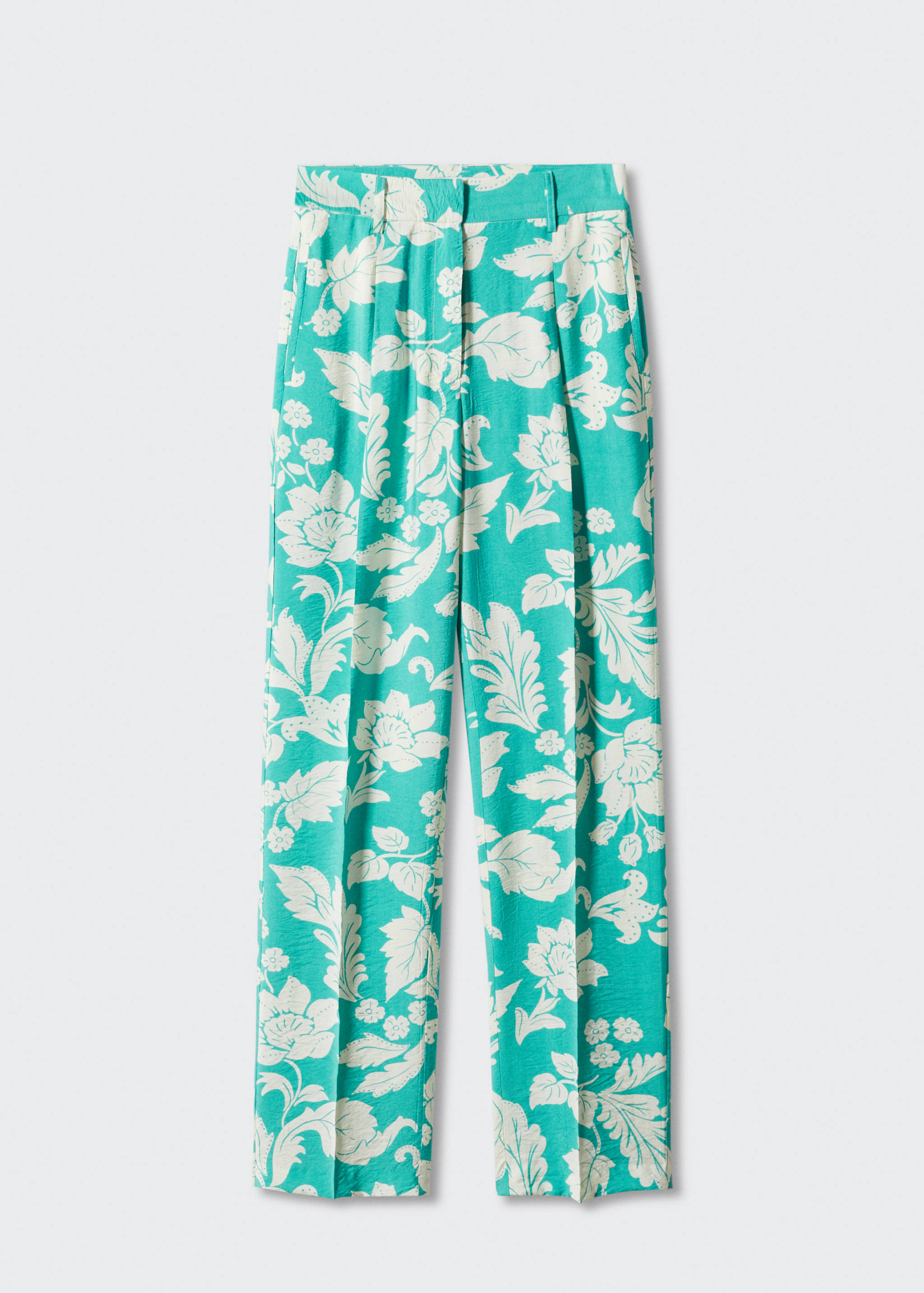 Printed straight trousers - Article without model