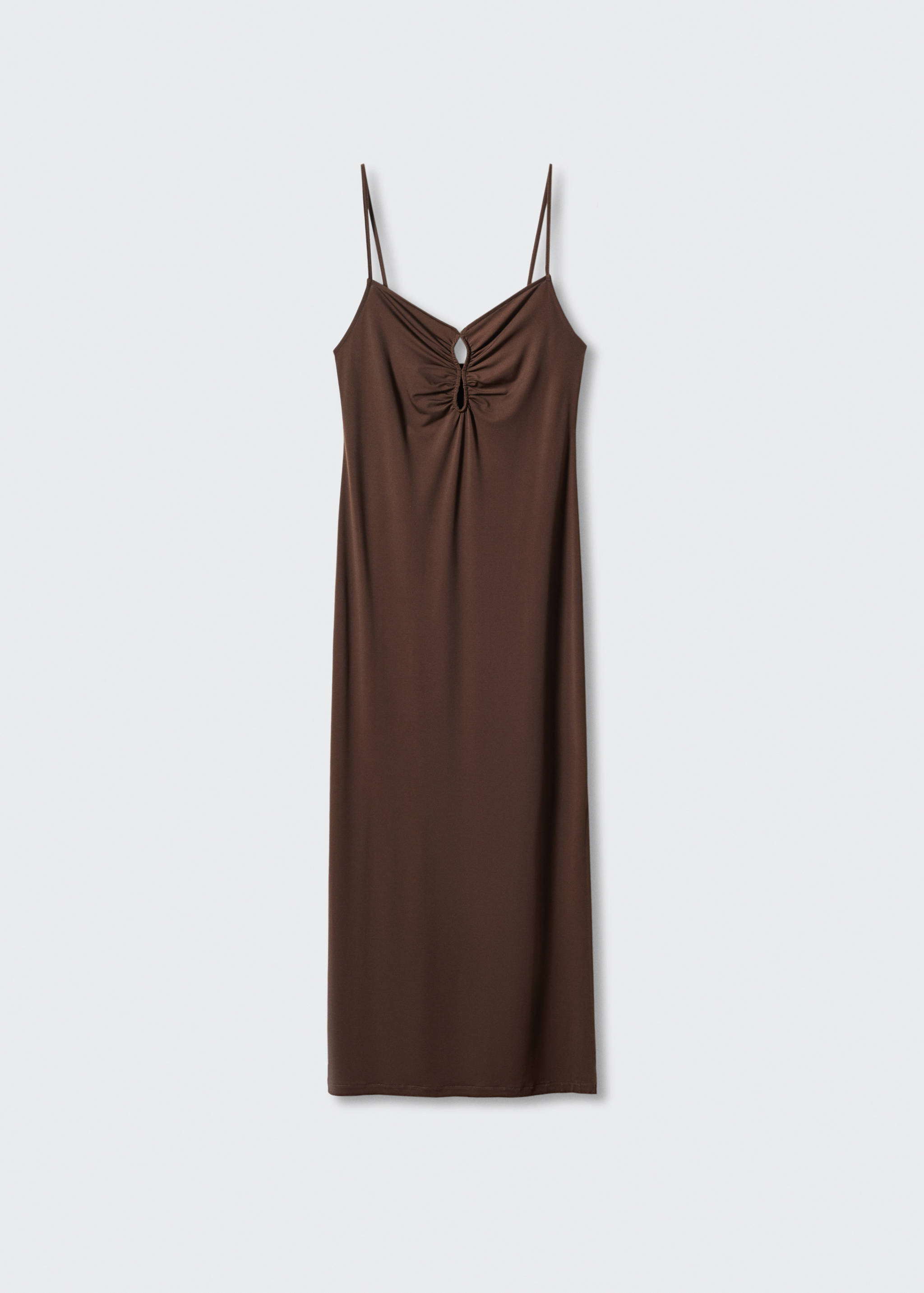 Dress with pleated details and opening - Article without model