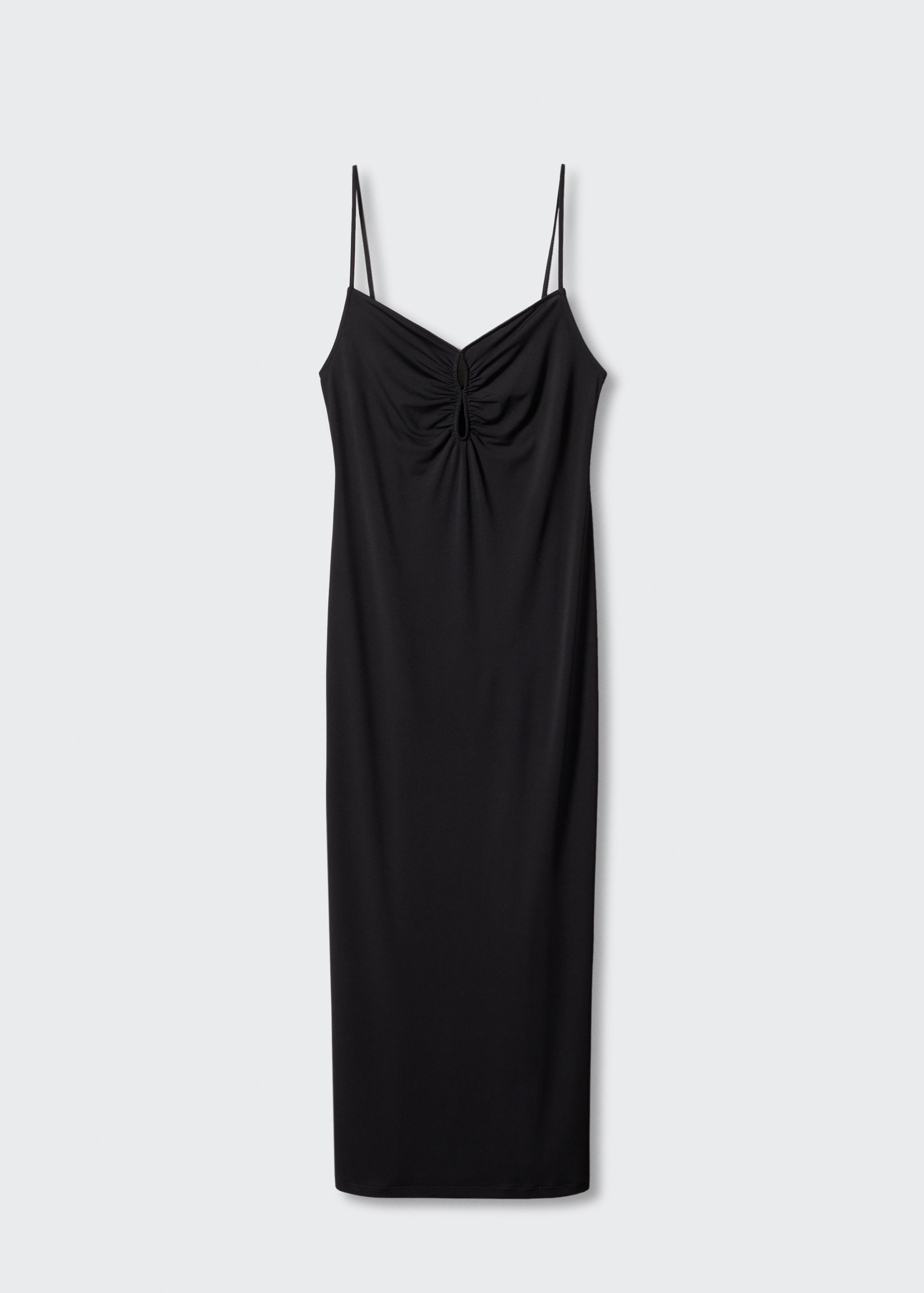 Dress with pleated details and opening - Article without model