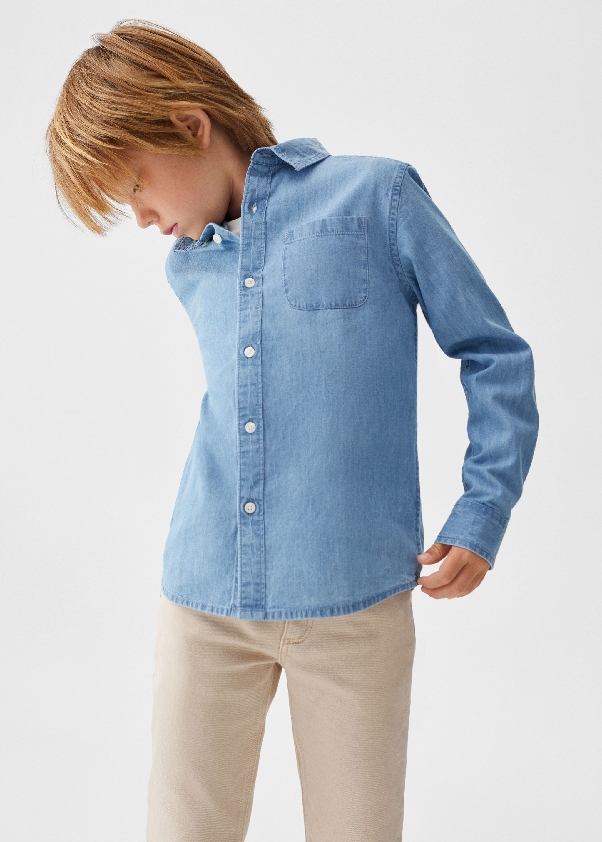 Regular-fit denim shirt - Details of the article 4