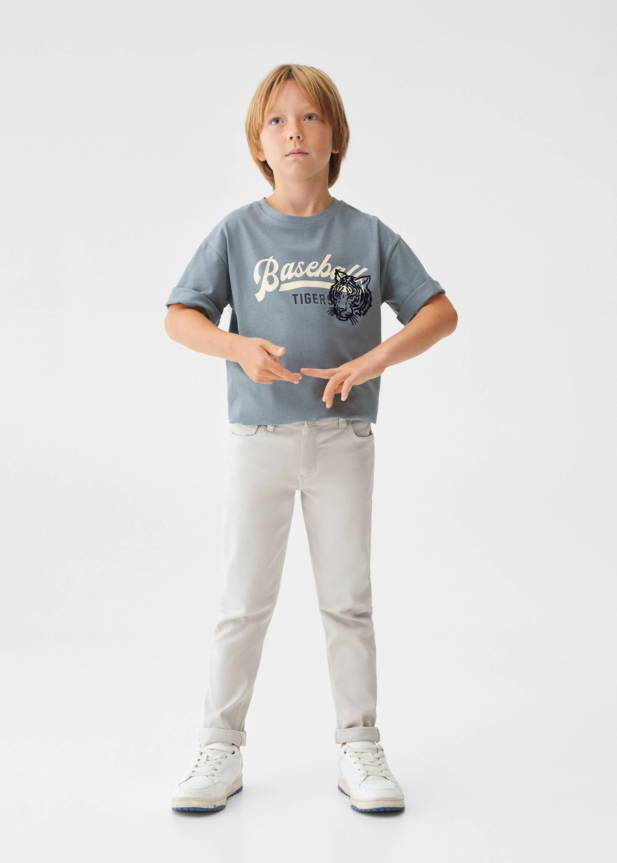 Printed cotton-blend T-shirt - General plane