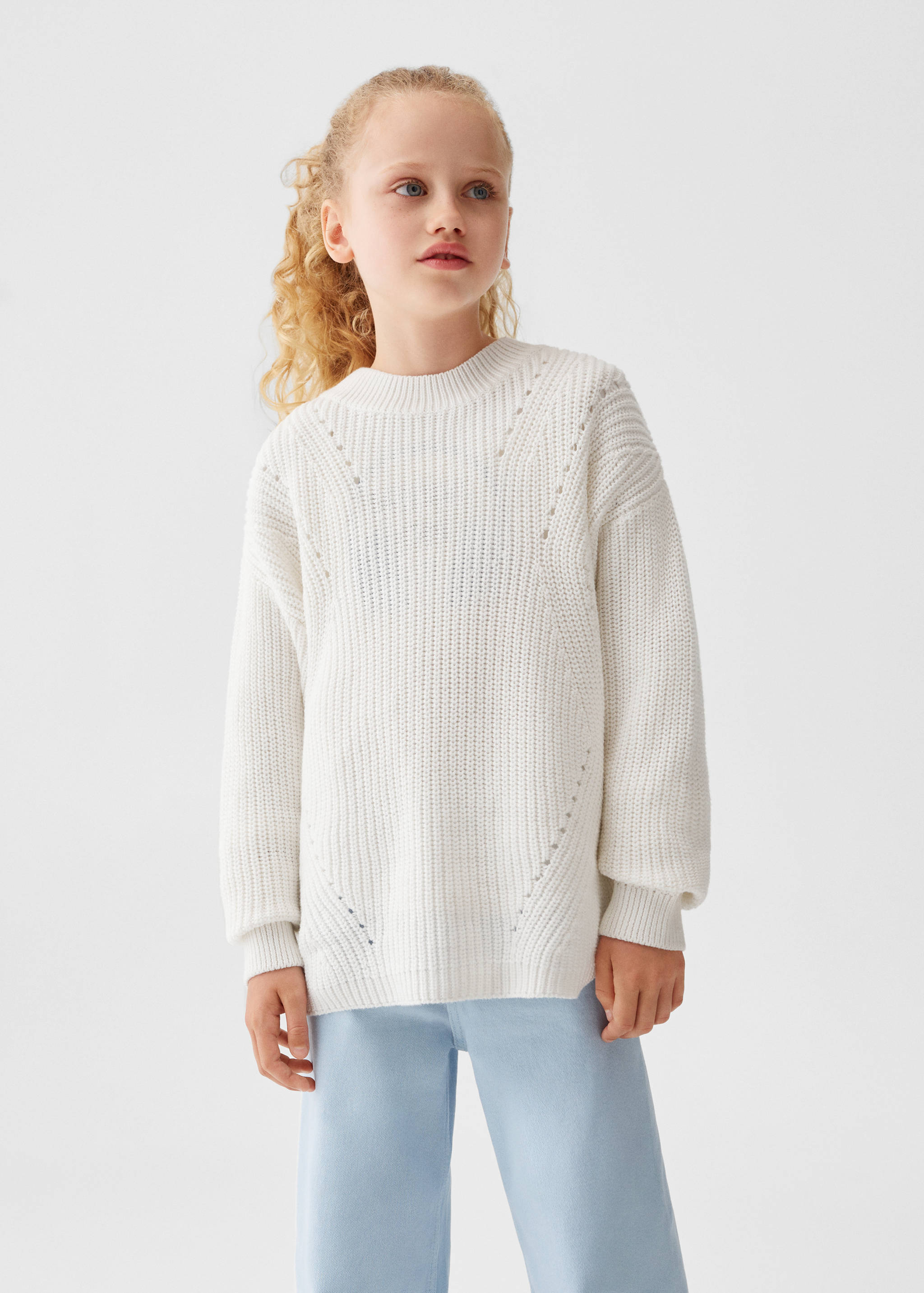 Strickpullover aus Baumwolle - Mittlere Ansicht