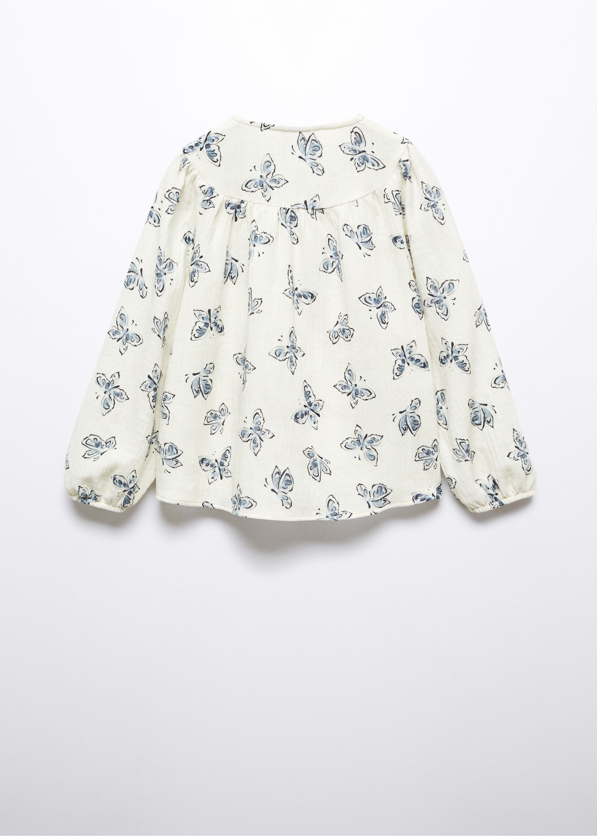 Butterfly-print blouse - Reverse of the article