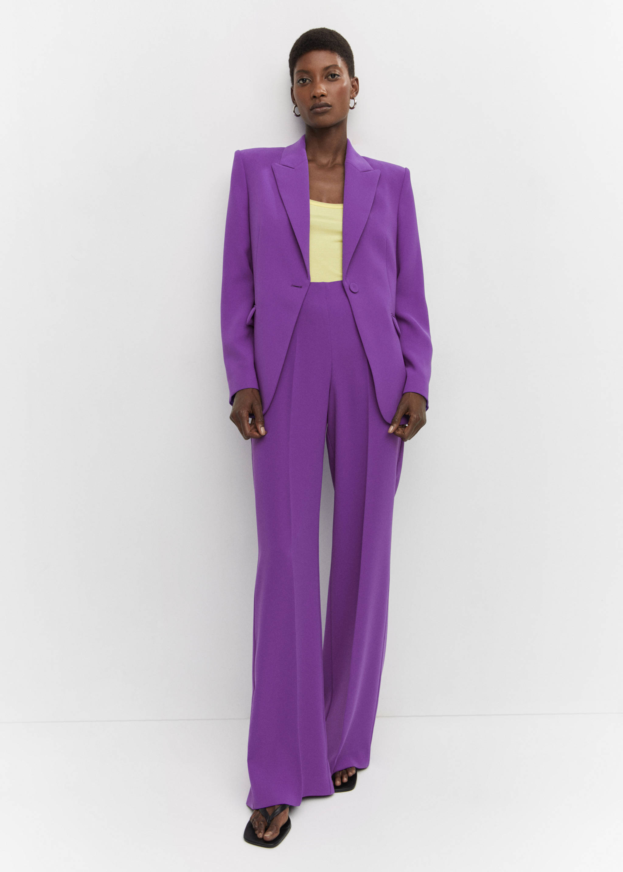 Wide leg suit trousers - Details of the article 2