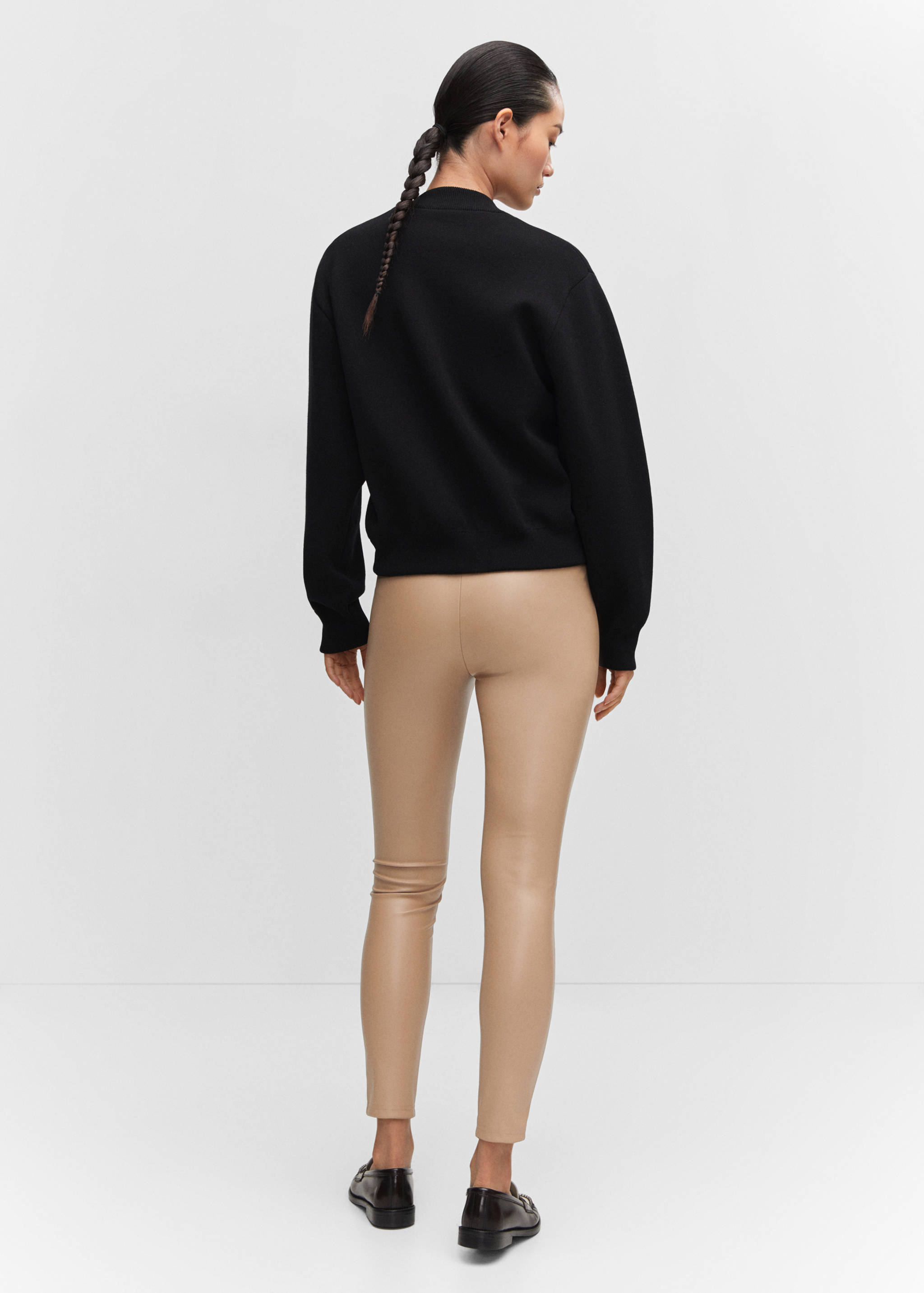 Faux-leather leggings - Reverse of the article