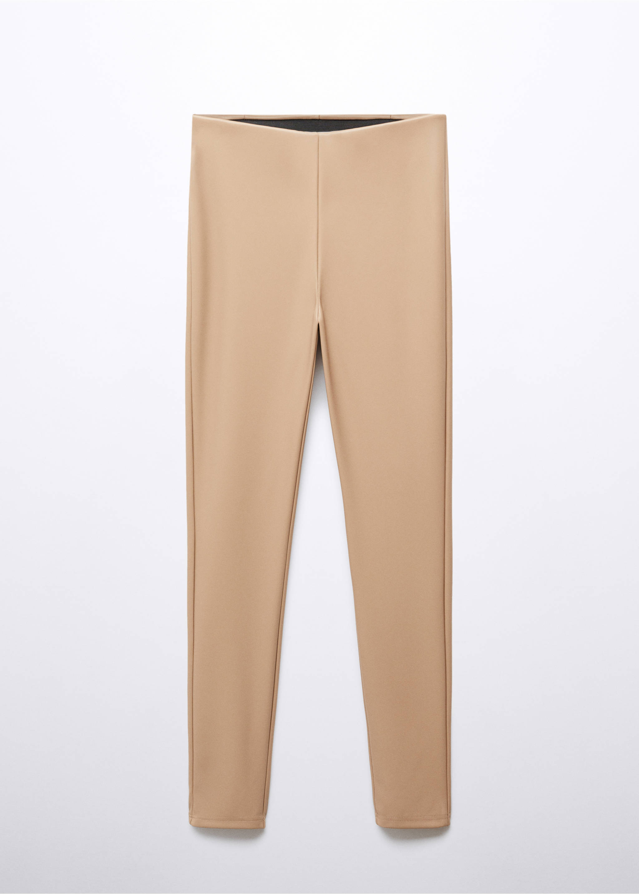 Faux-leather leggings - Article without model, Sand. Ref: 57033803-00.