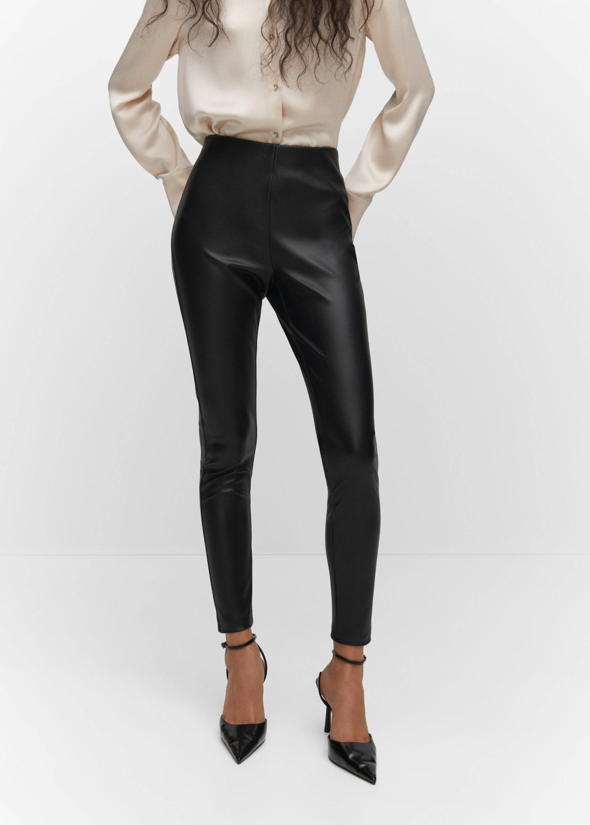 Faux-leather leggings - Medium plane