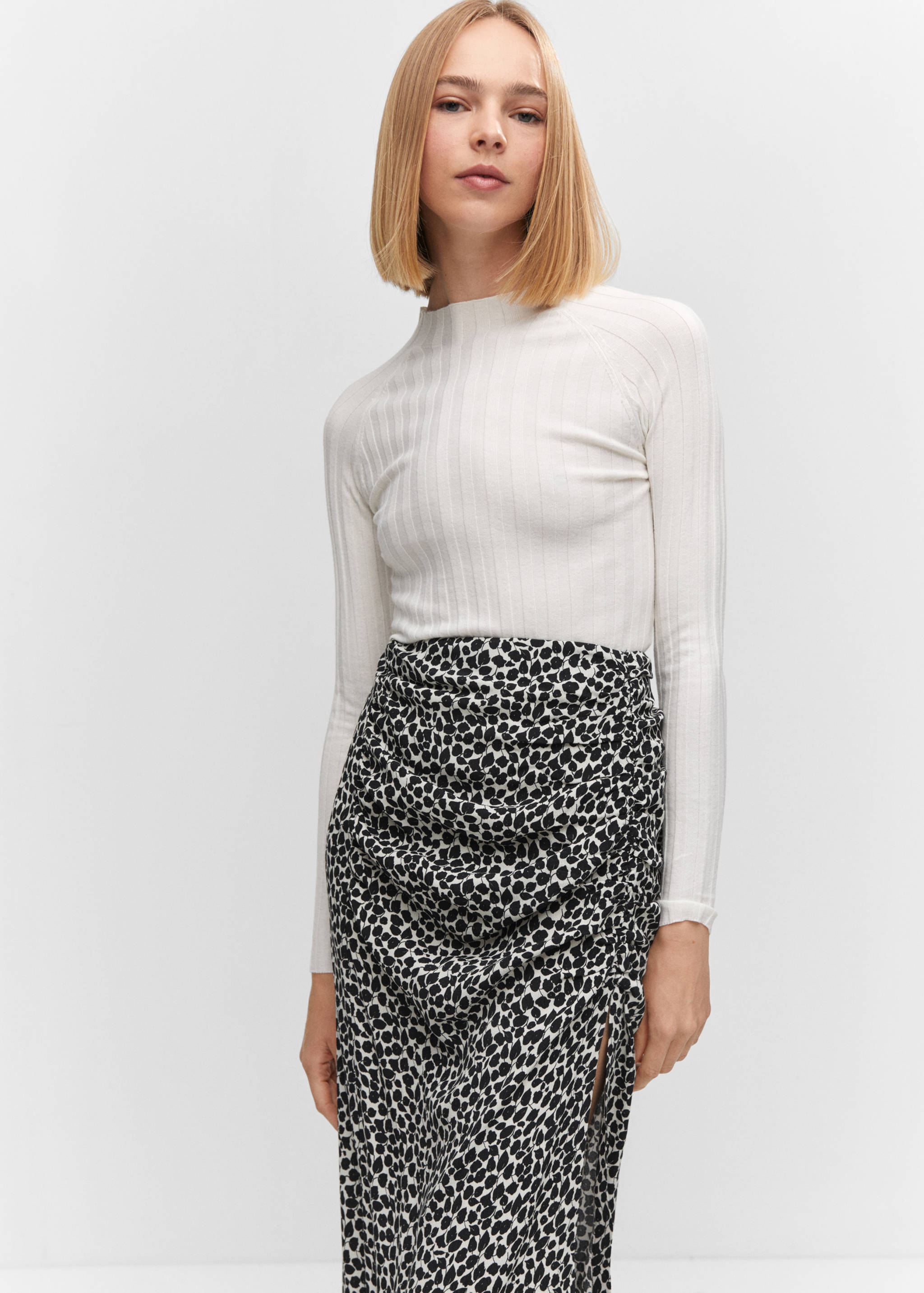 Gemusterter Rock mit Schlitz - Detail des Artikels 1