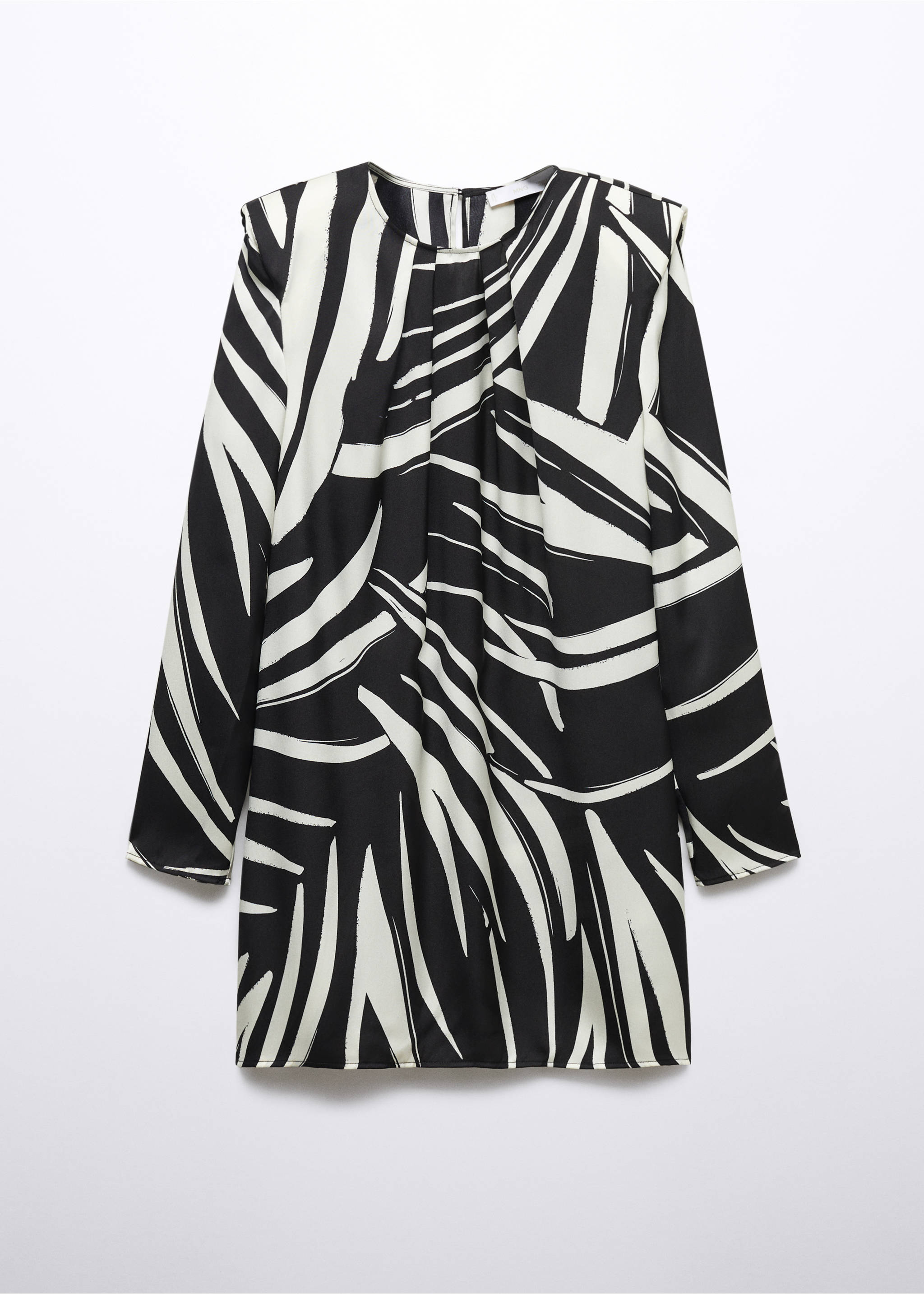Printed short dress - Article without model, Black. Ref: 57033812-00.