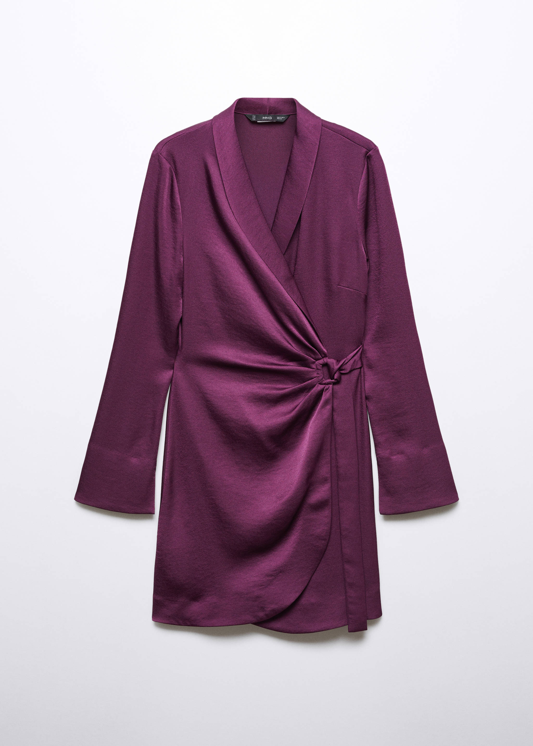 Satin wrap dress with buckle - Article without model