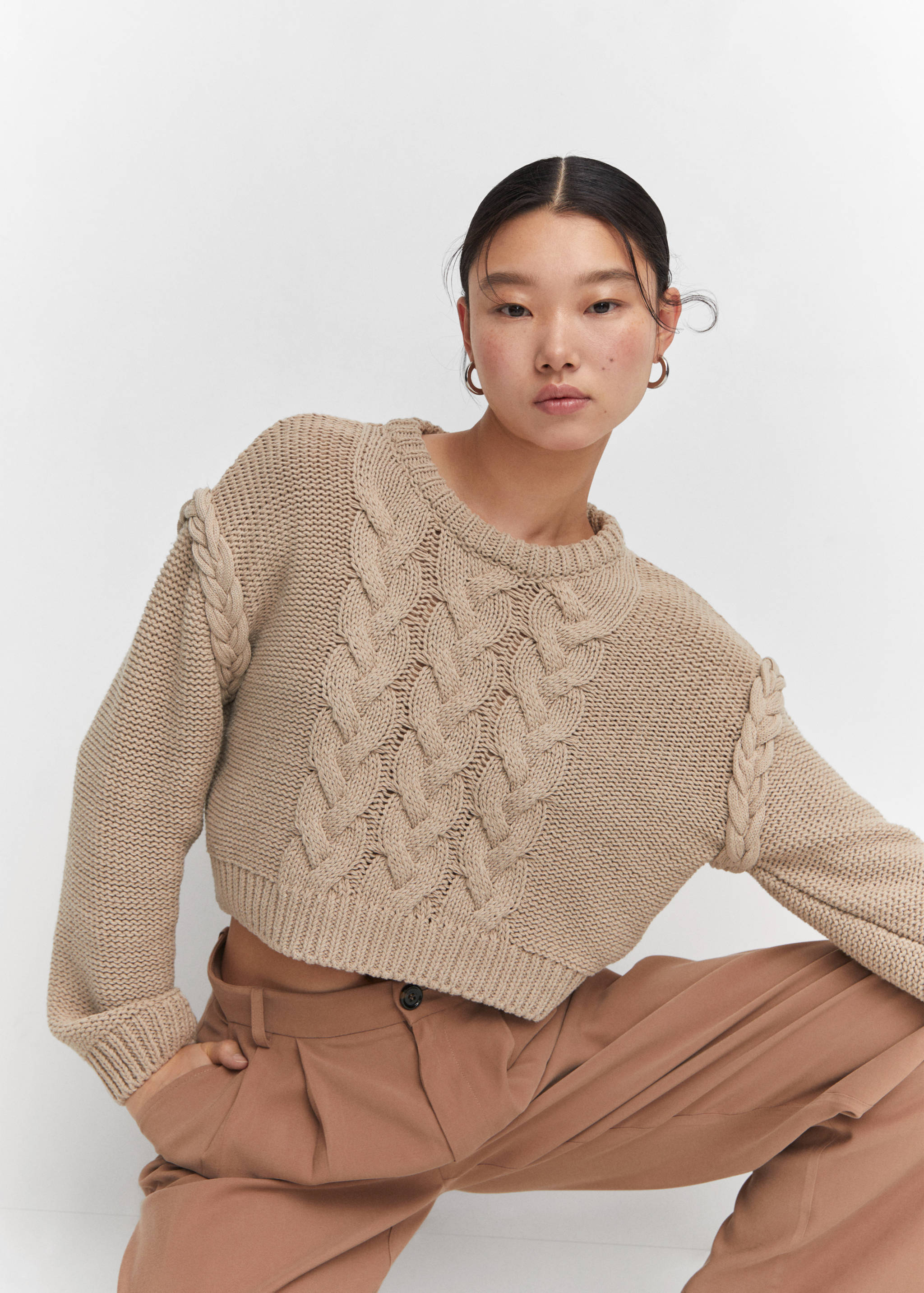 Braided knitted sweater - Details of the article 2