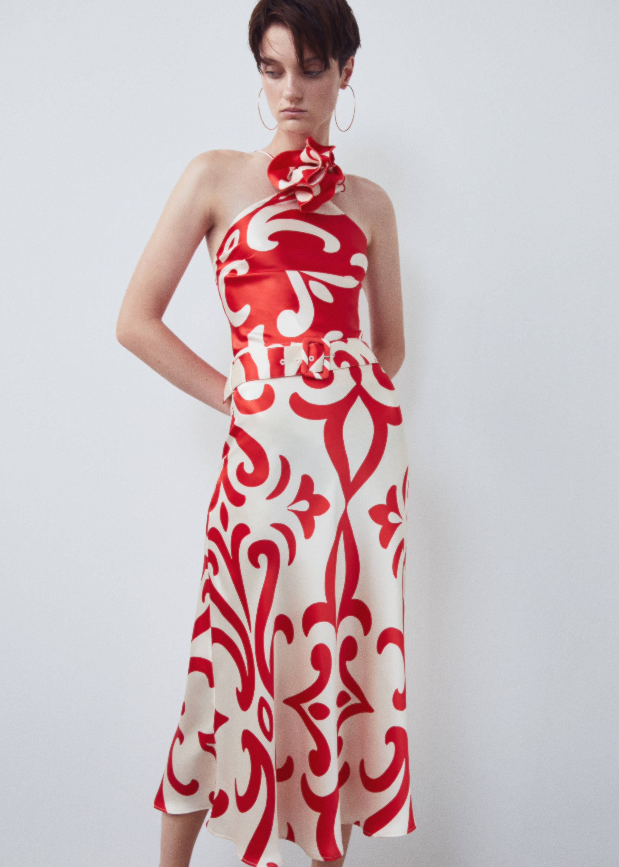 Sukně s potiskem a opaskem - Detail zboží 6