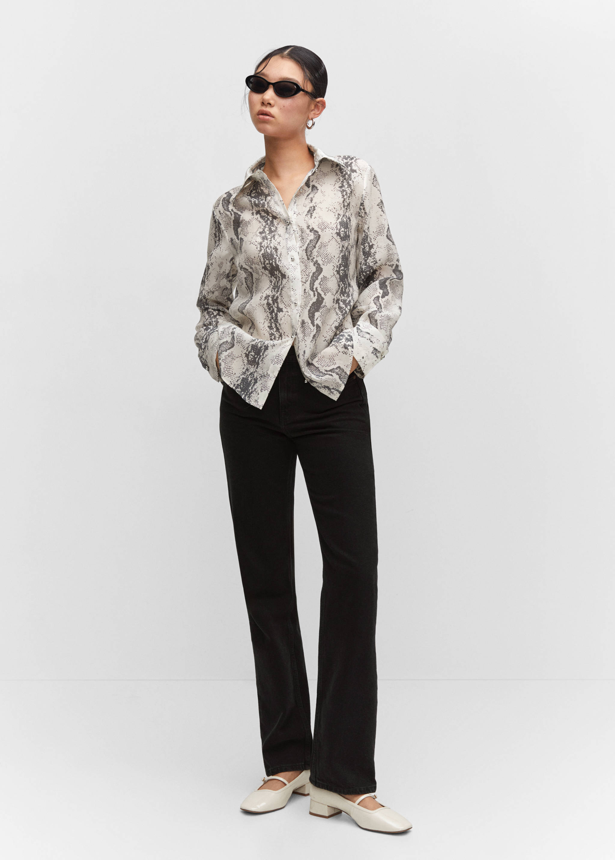 Chemise Lyocell en imprimé serpent - Plan général