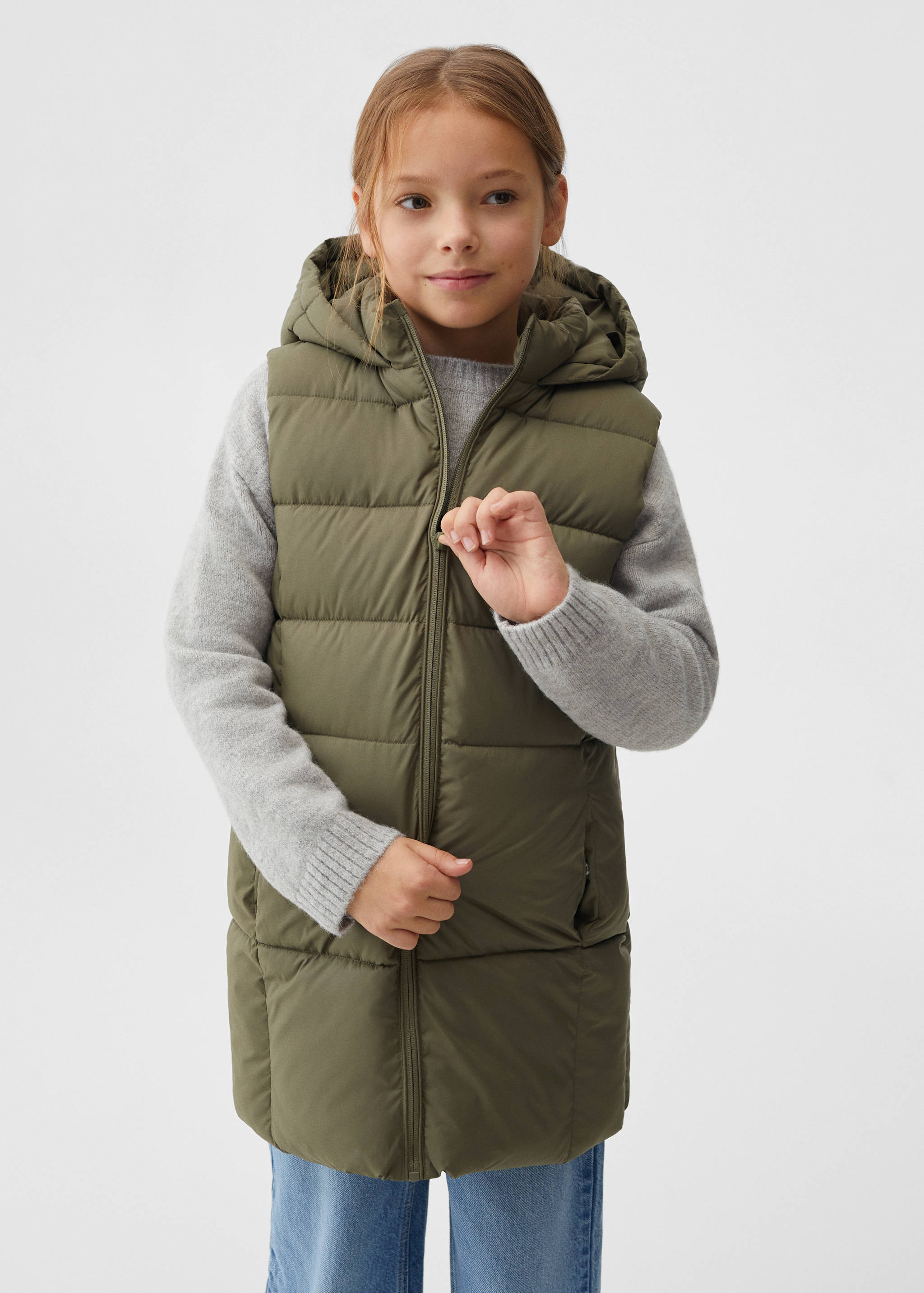 Long puffer vest - Medium plane