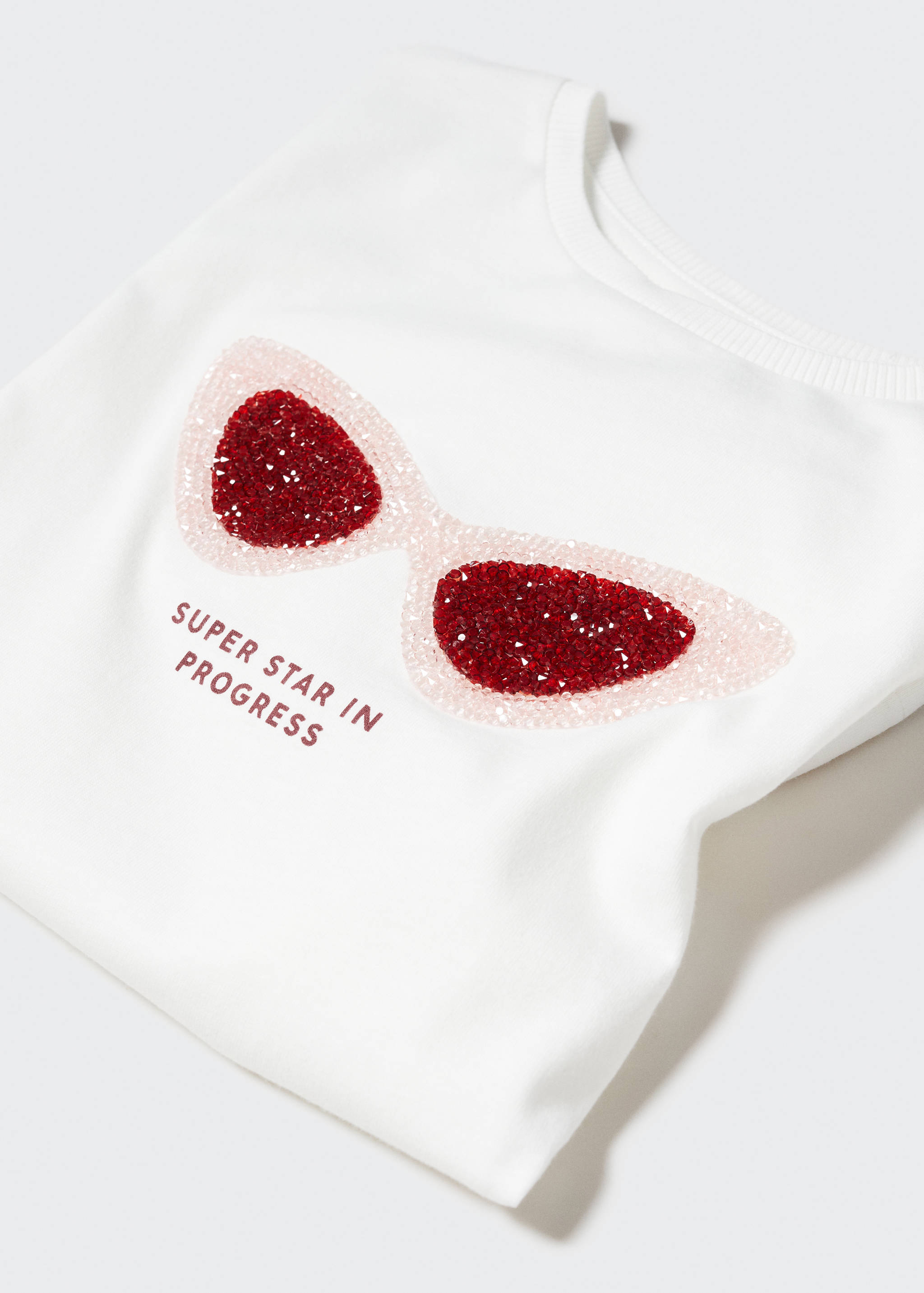 Gemustertes T-Shirt mit Pailletten - Detail des Artikels 8