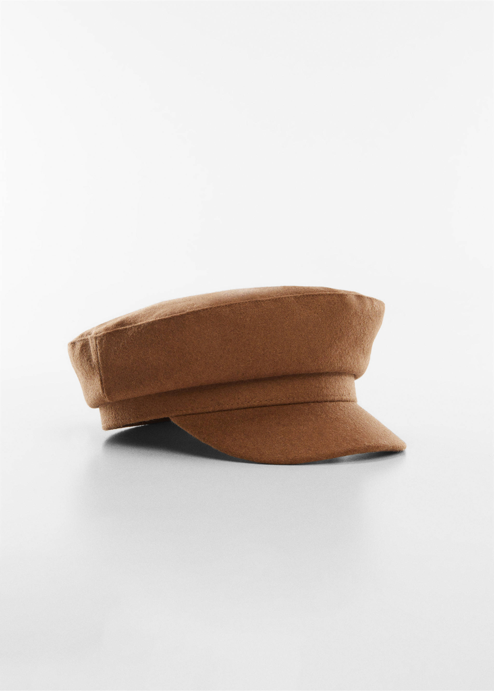 Casquette baker boy laine - Plan moyen, Marron moyen. Ref: 57034024-00.