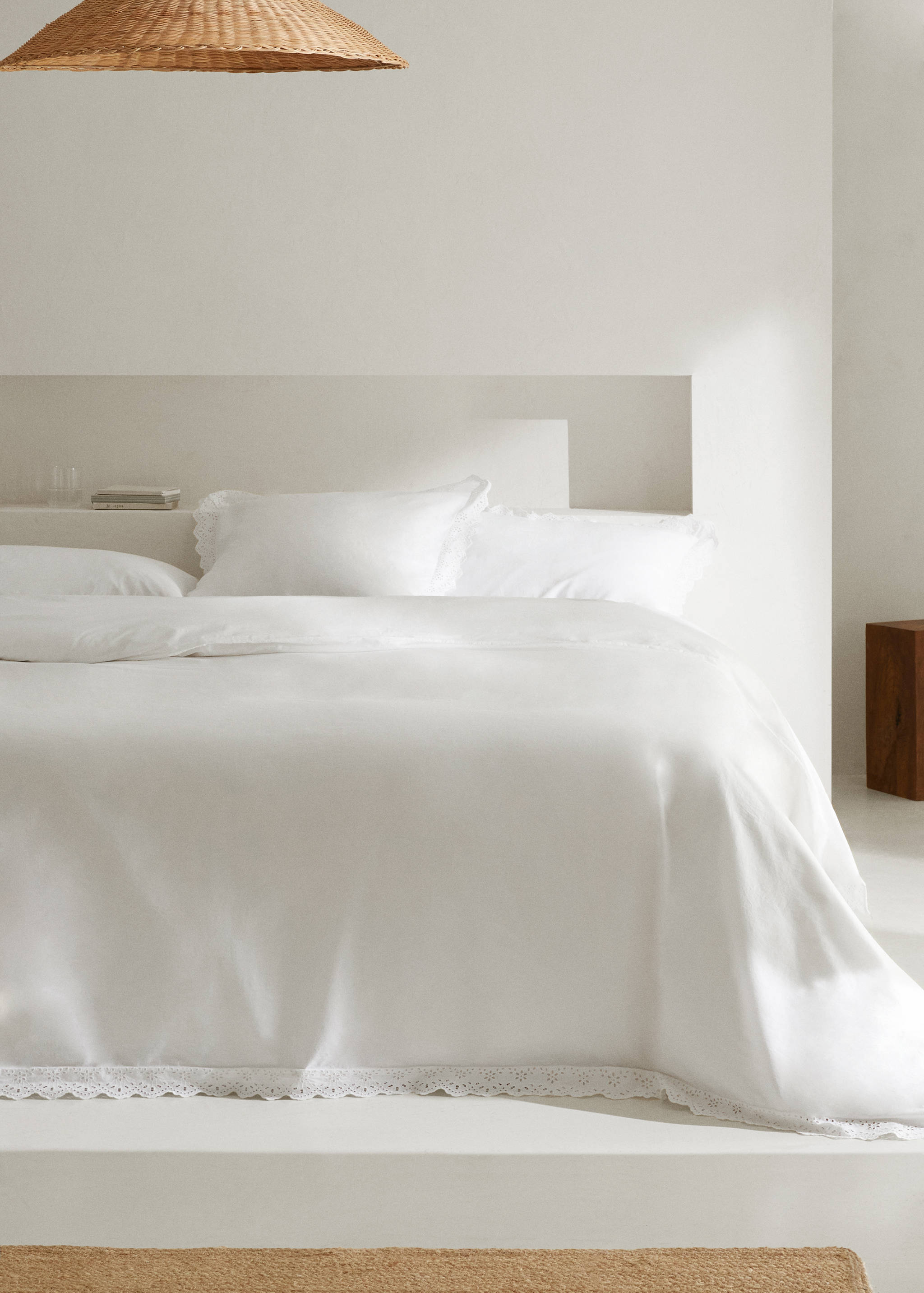 Housse de couette brodée volant Lit 135/140 cm - Plan général