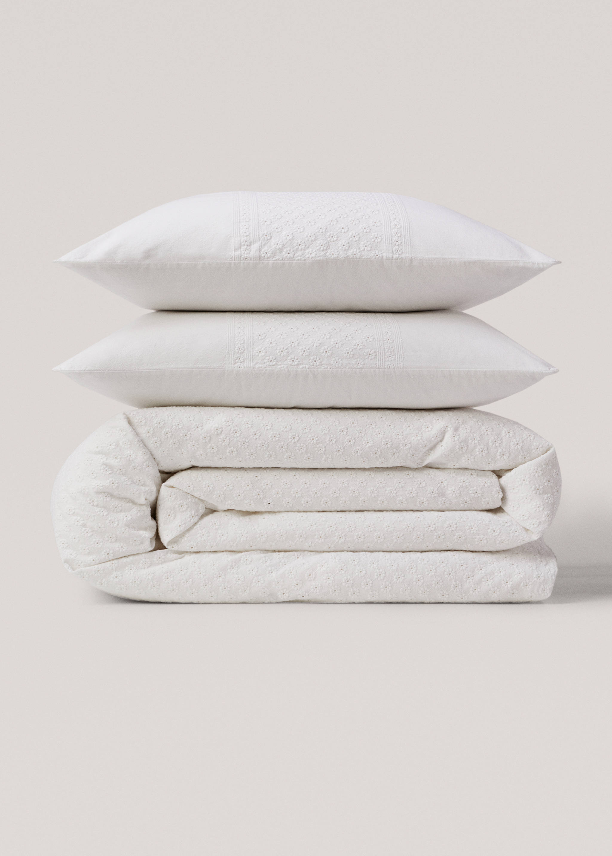 Cotton embroidered duvet cover Queen bed - Article without model