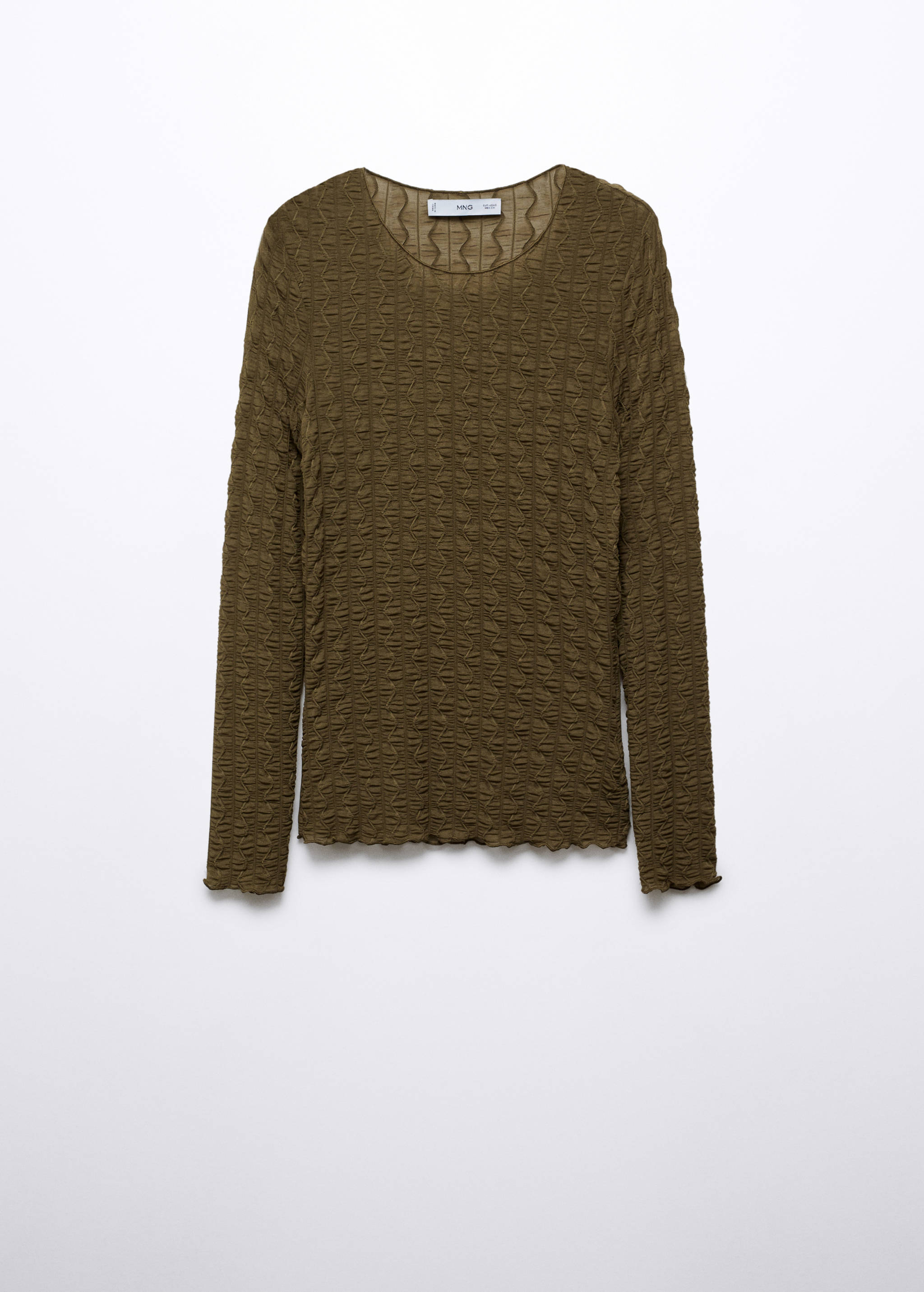 Langärmliges T-Shirt mit Raffdetails - Artikel ohne Model