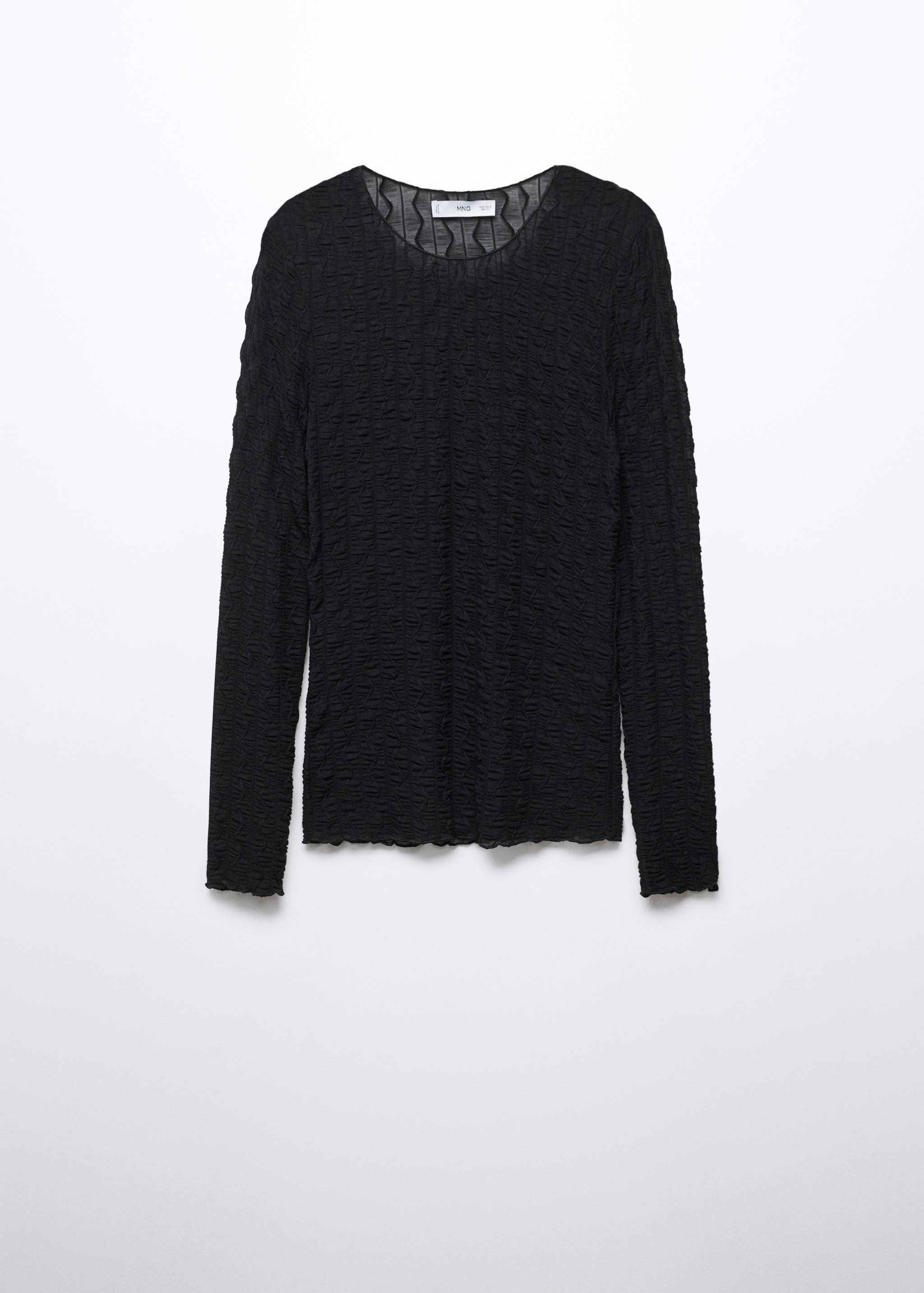 Langärmliges T-Shirt mit Raffdetails - Artikel ohne Model