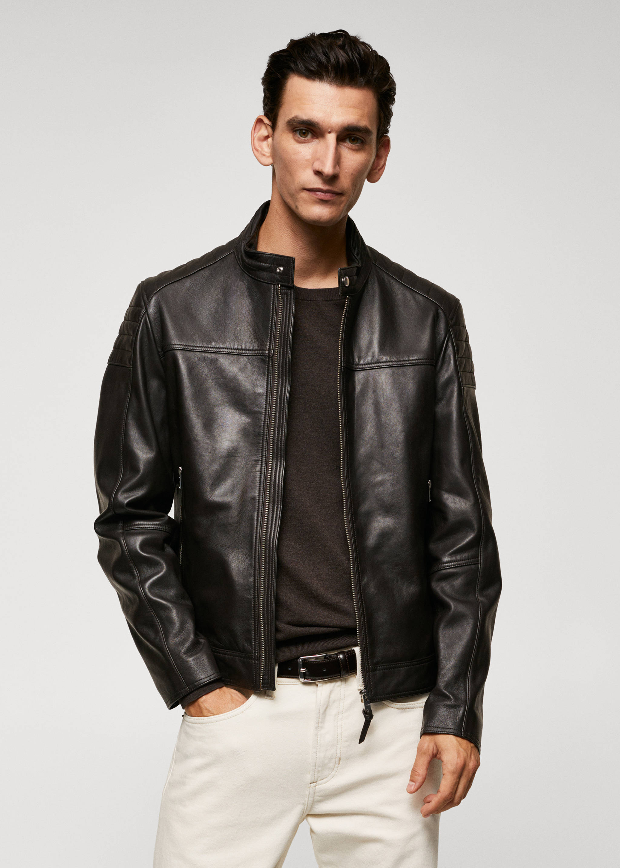 Chaqueta piel napa - Plano medio