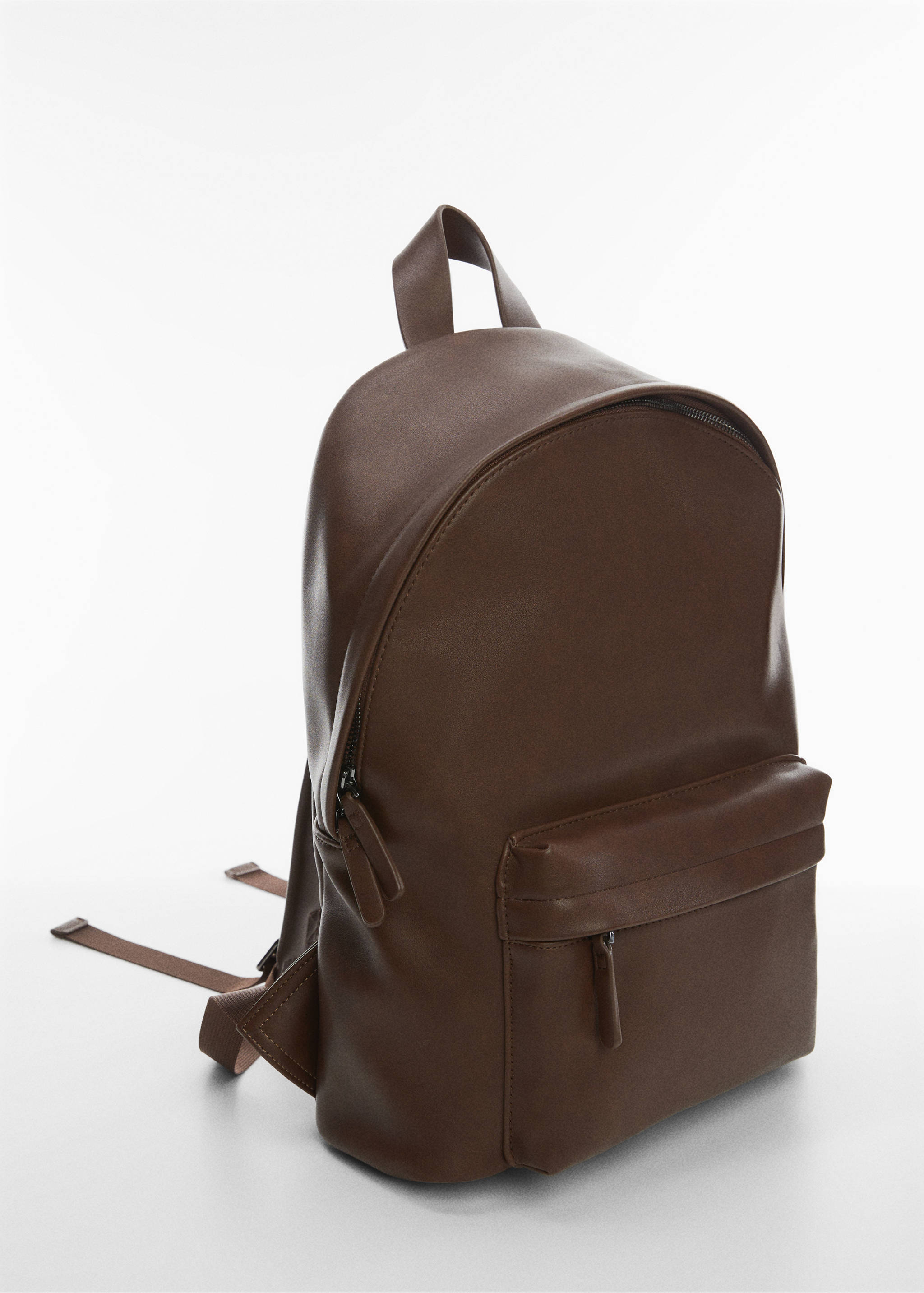 Recycled leather backpack - Medium plane