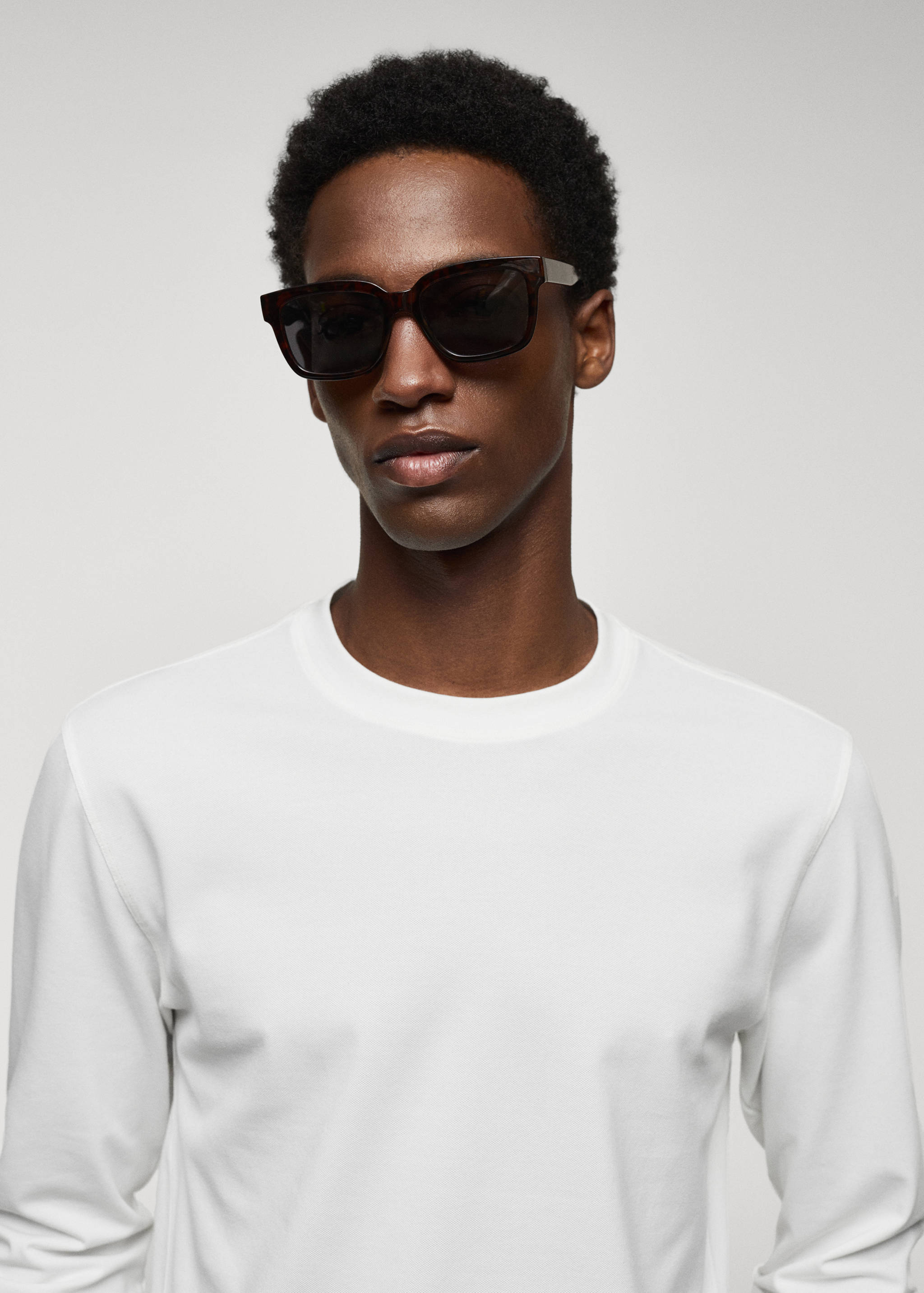 Long-sleeved pique cotton t-shirt - Details of the article 1