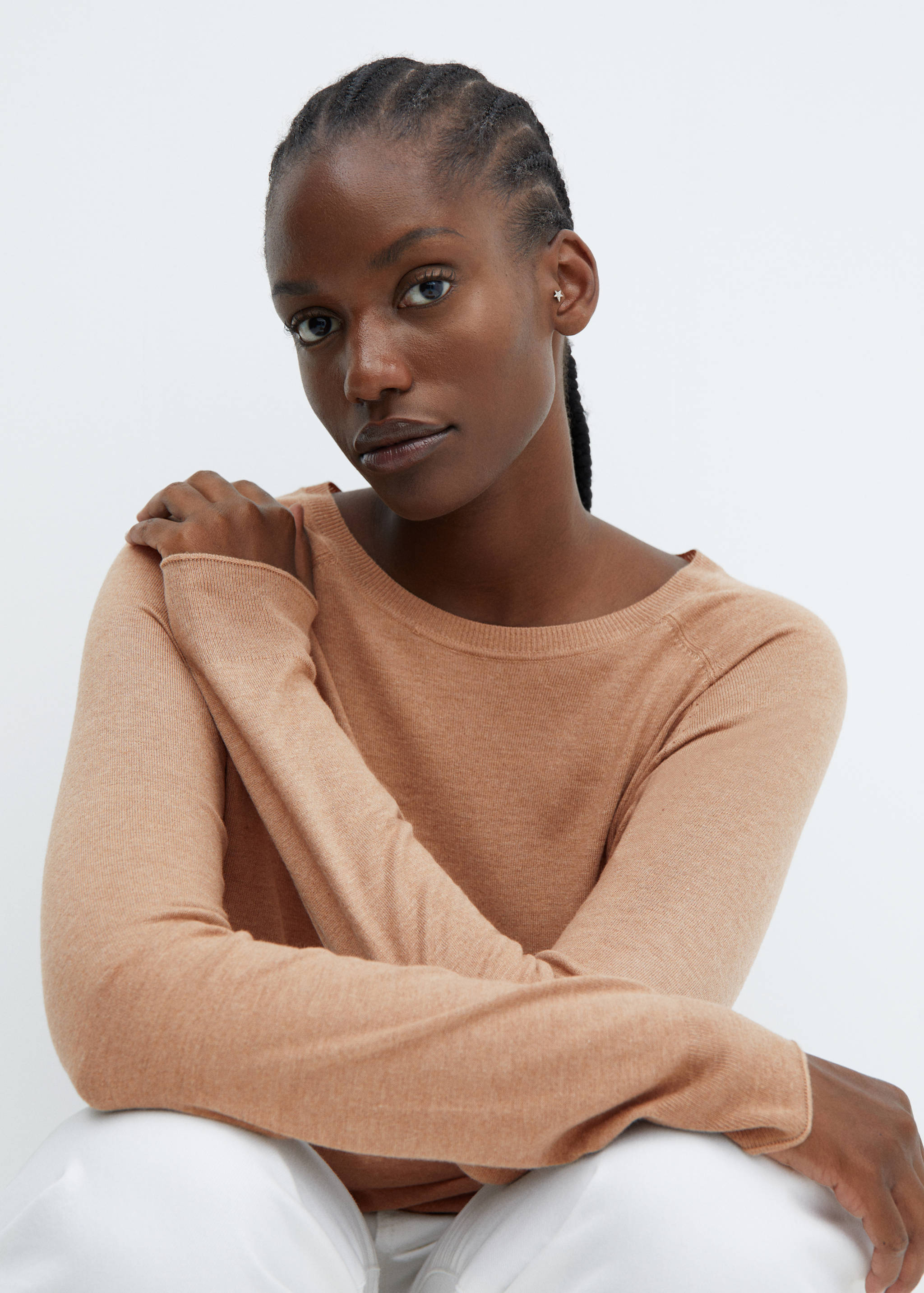 Fine-knit crew-neck sweater - Details of the article 4