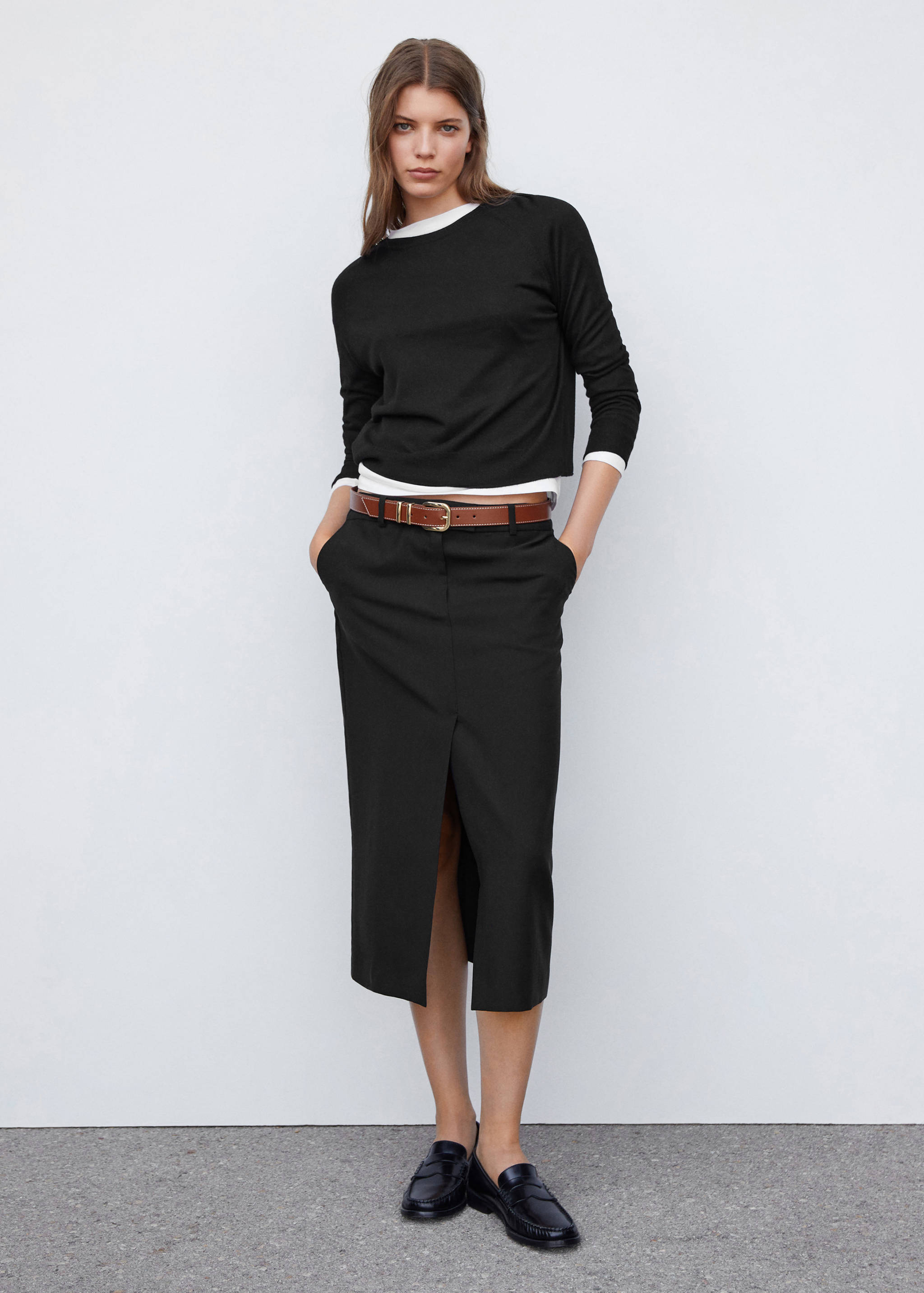 Pull-over maille fine col rond - Plan général