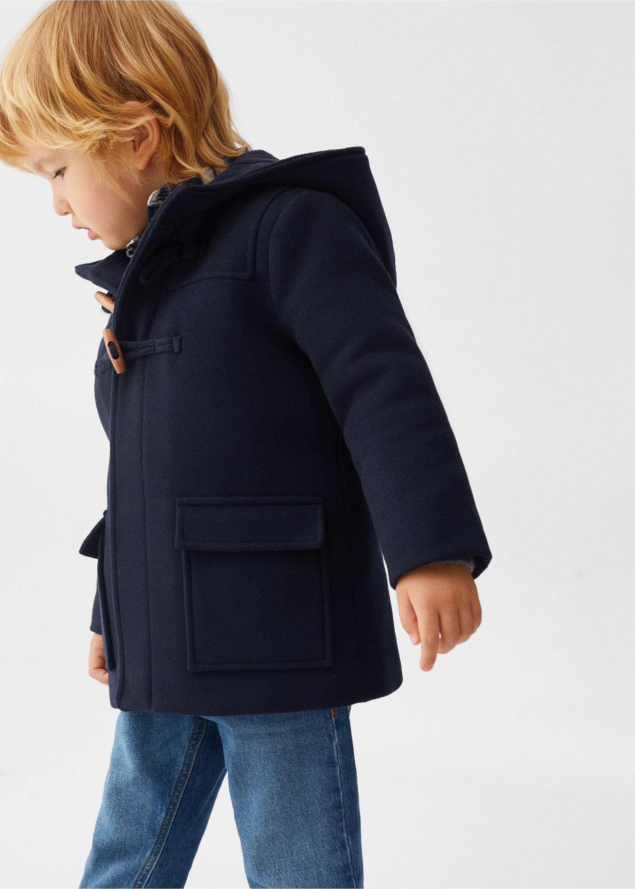 Jas met capuchon - Detail van het artikel 1, Marineblauw. Ref: 57034413-00.