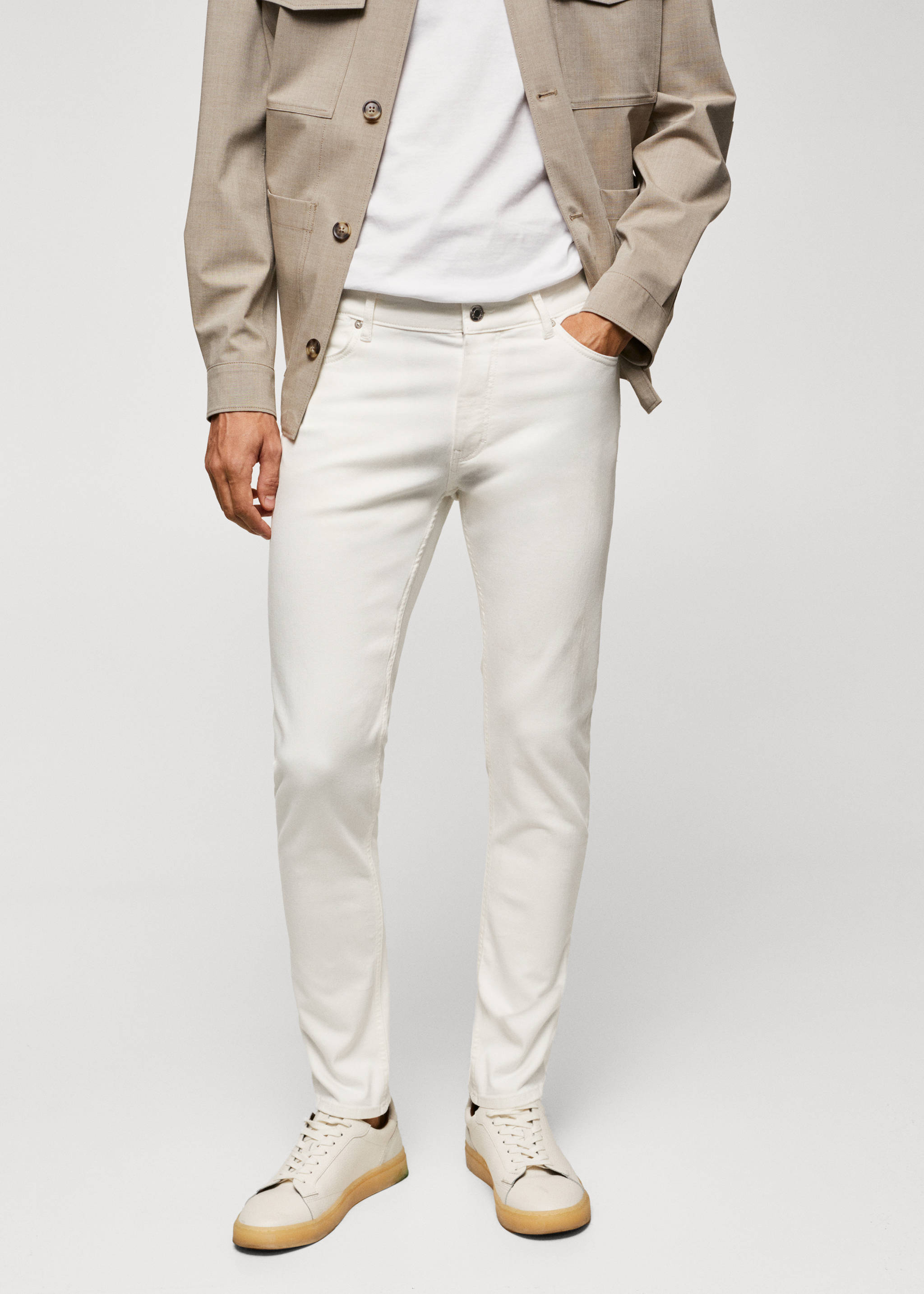 Jeans Patrick slim fit Ultra Soft Touch - Plano medio, Blanco roto. Ref: 57034422-00.