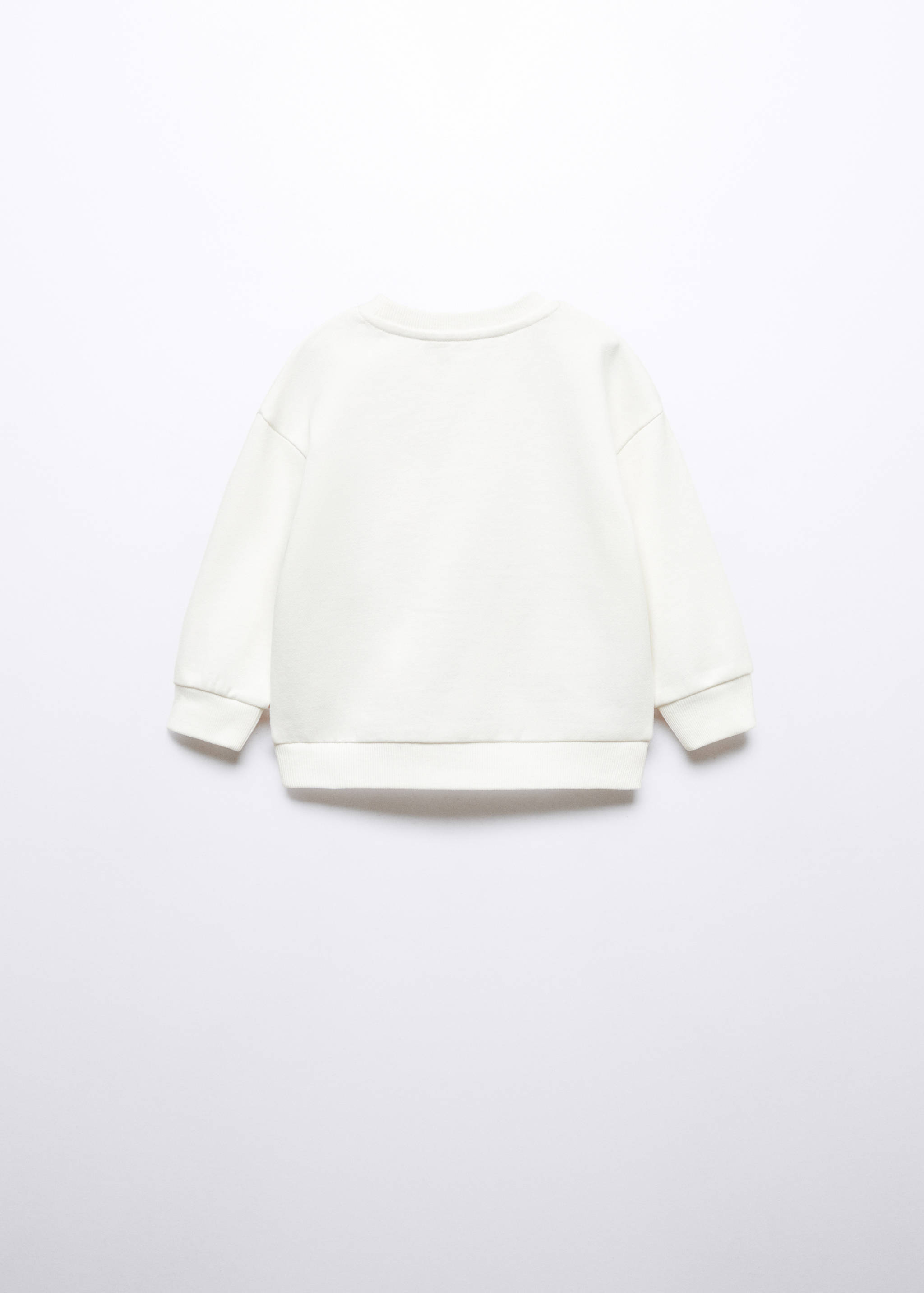 Sweatshirt mit reliefartigem Schriftzug - Rückseite des Artikels