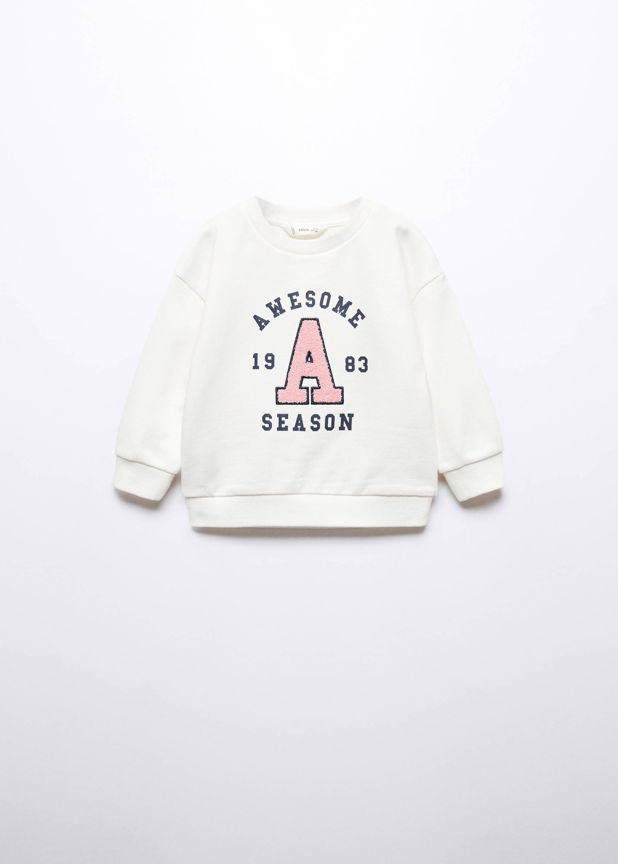 Sweatshirt mit reliefartigem Schriftzug - Artikel ohne Model