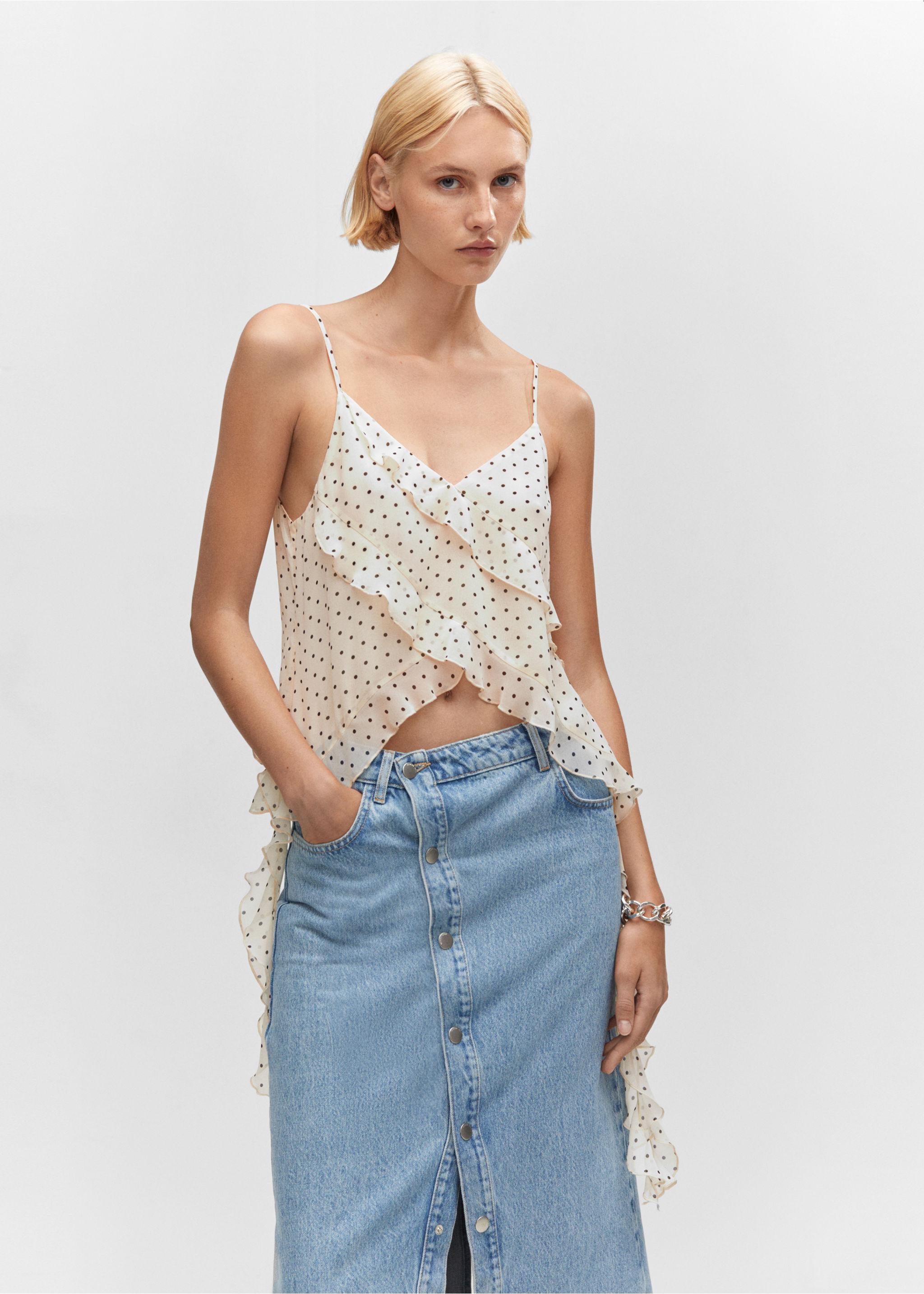 Chiffon ruffle top - Medium plane