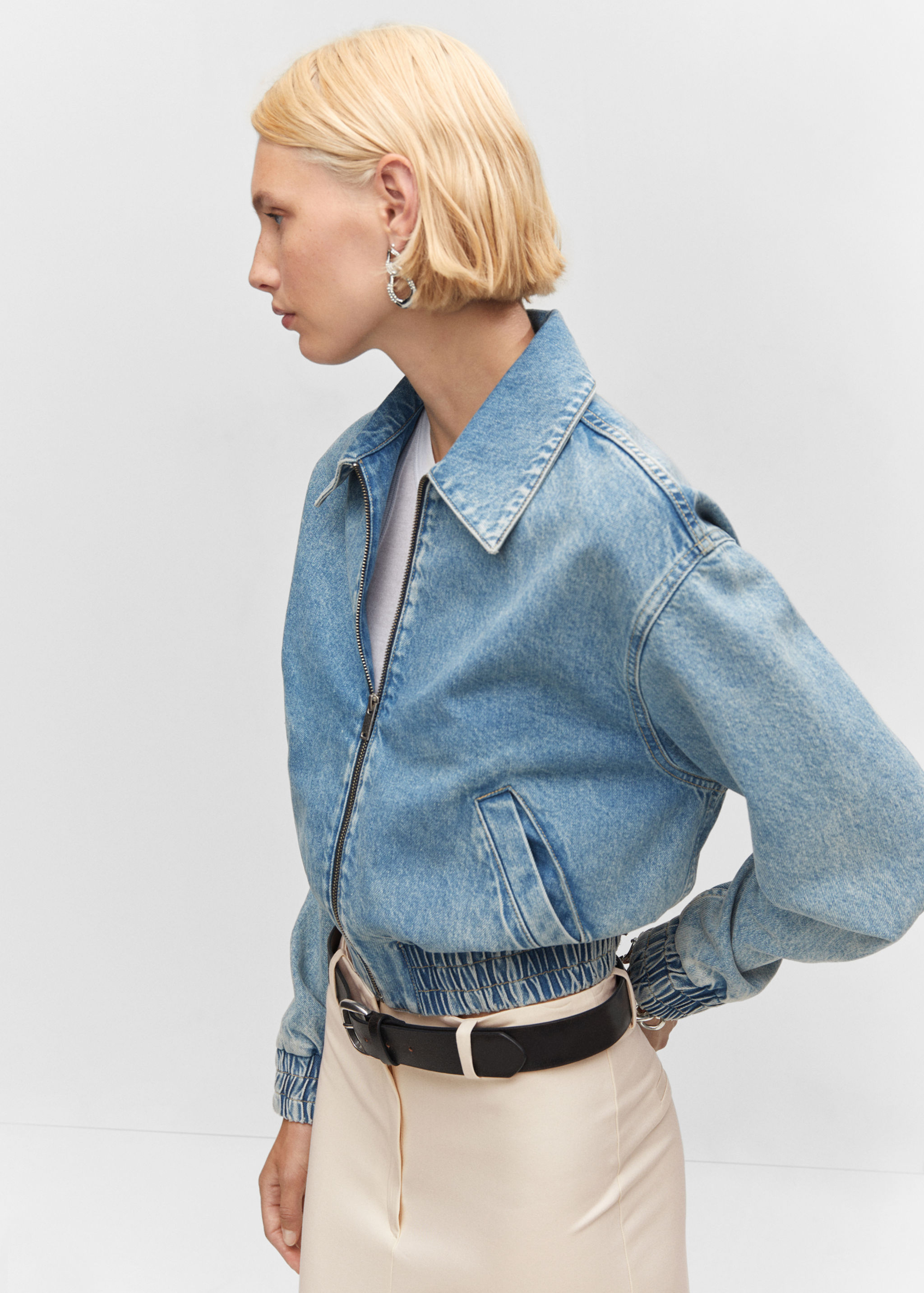 Veste bomber en jean - Détail de l'article 1