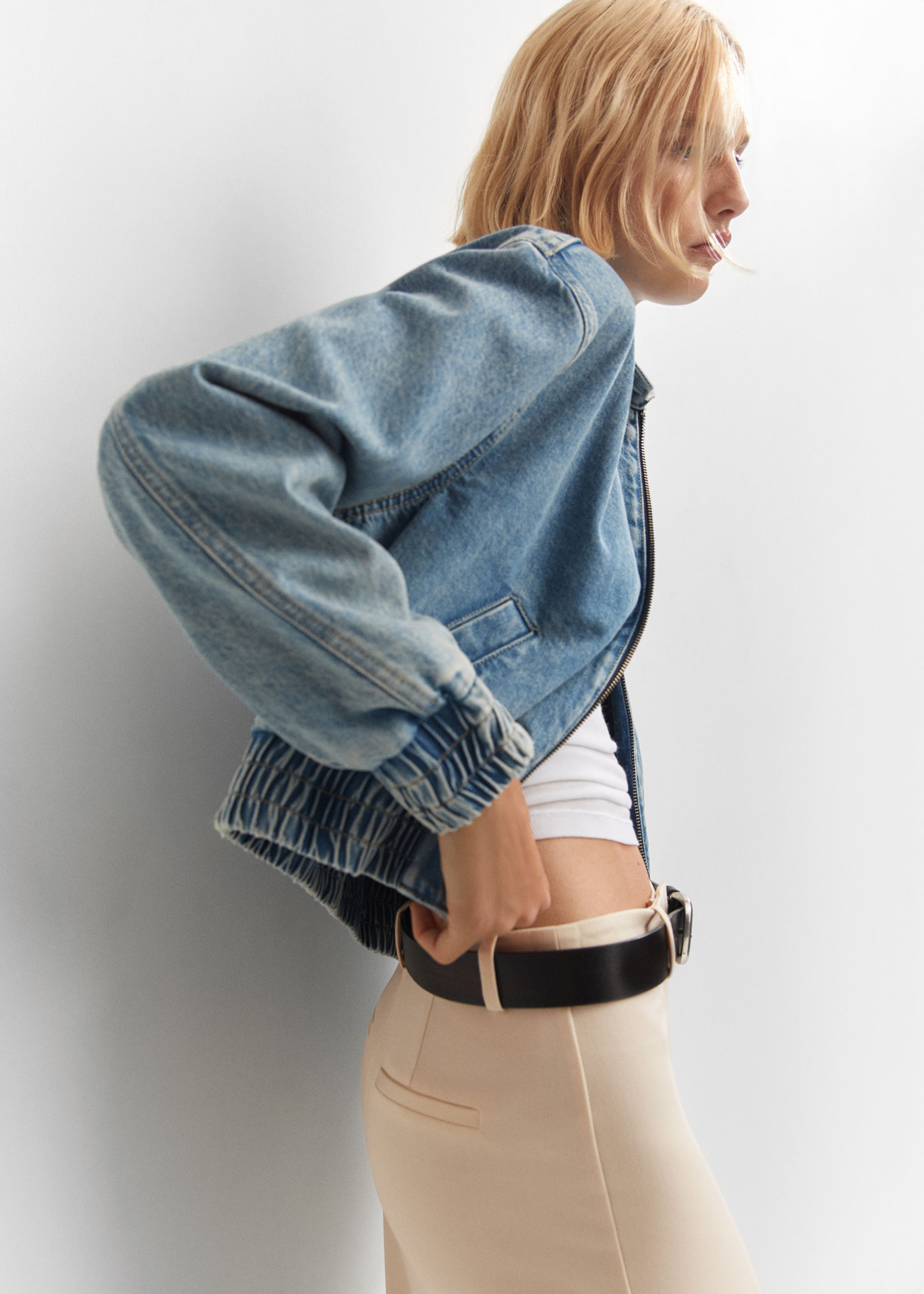 Veste bomber en jean - Détail de l'article 6