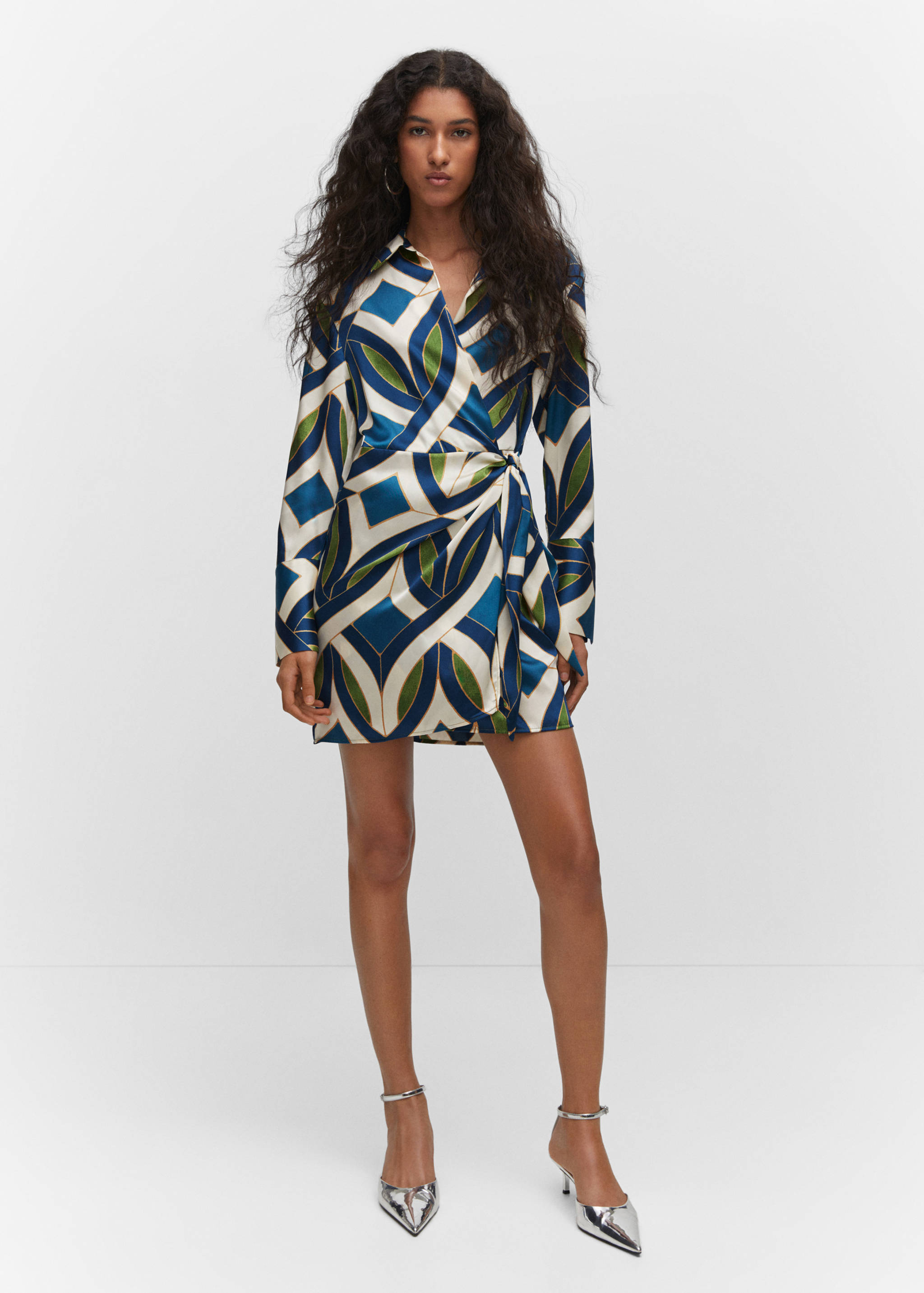 Printed satin dress - General plane