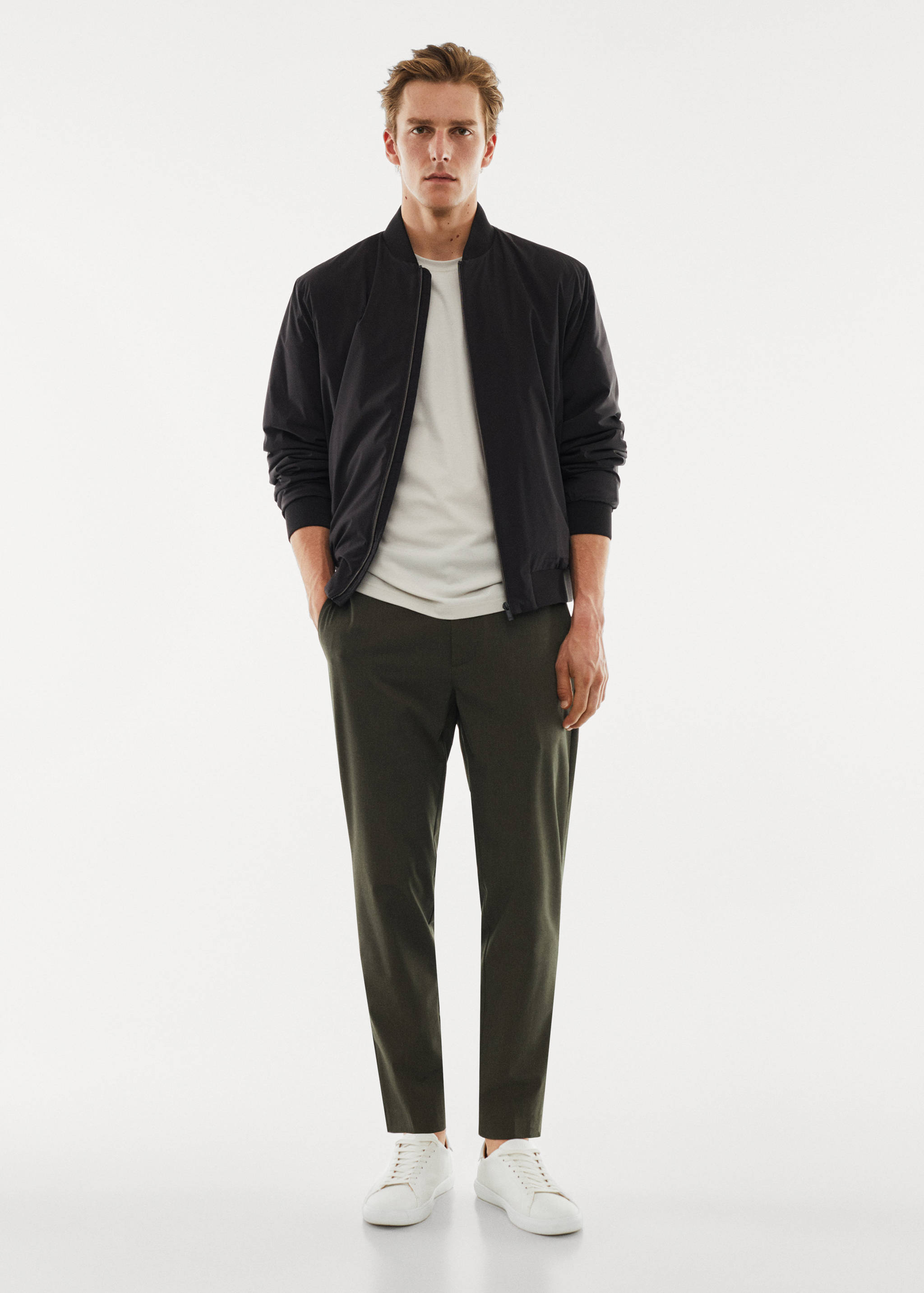 Slim fit stretch trousers - General plane