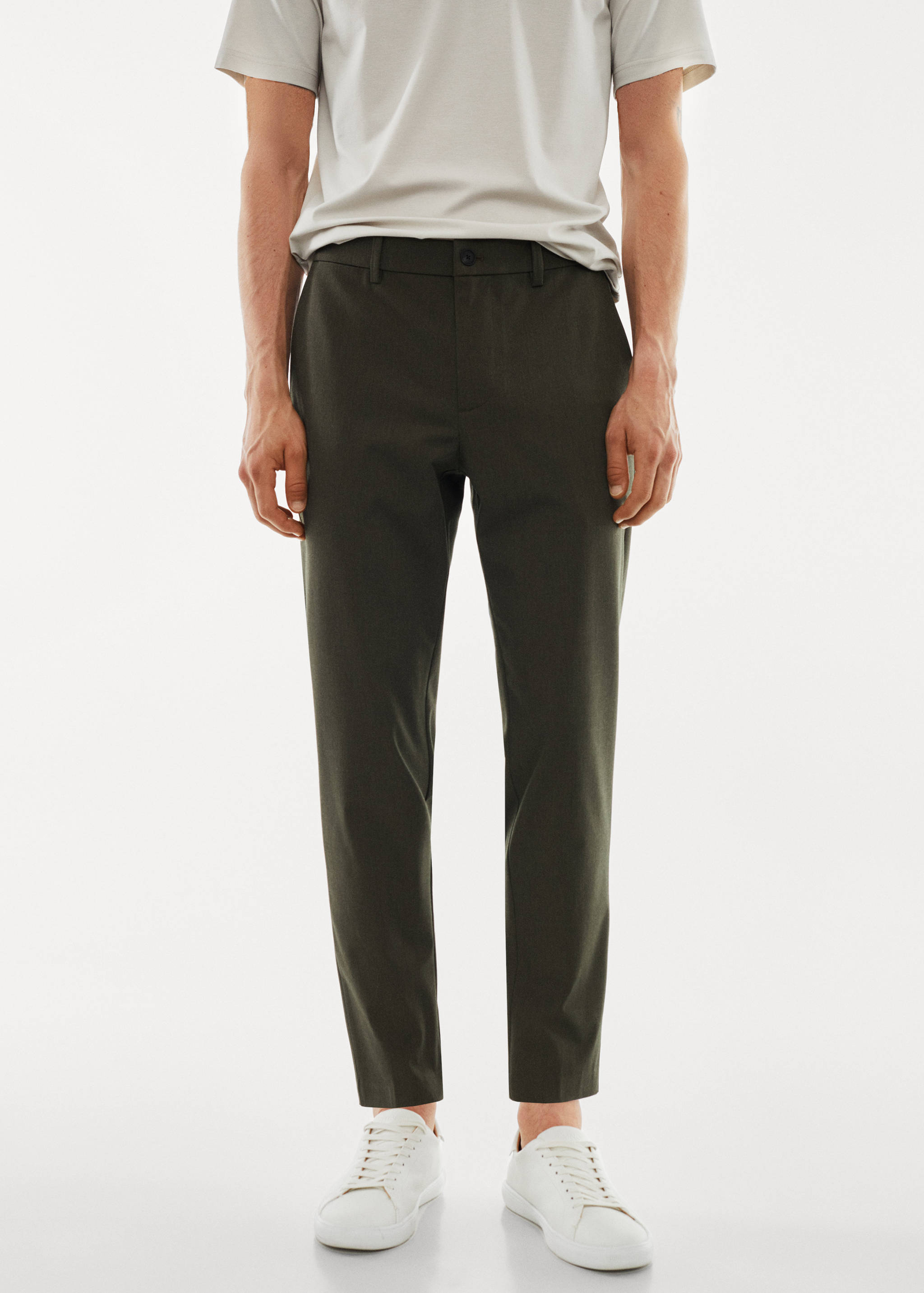 Slim fit stretch trousers - Medium plane